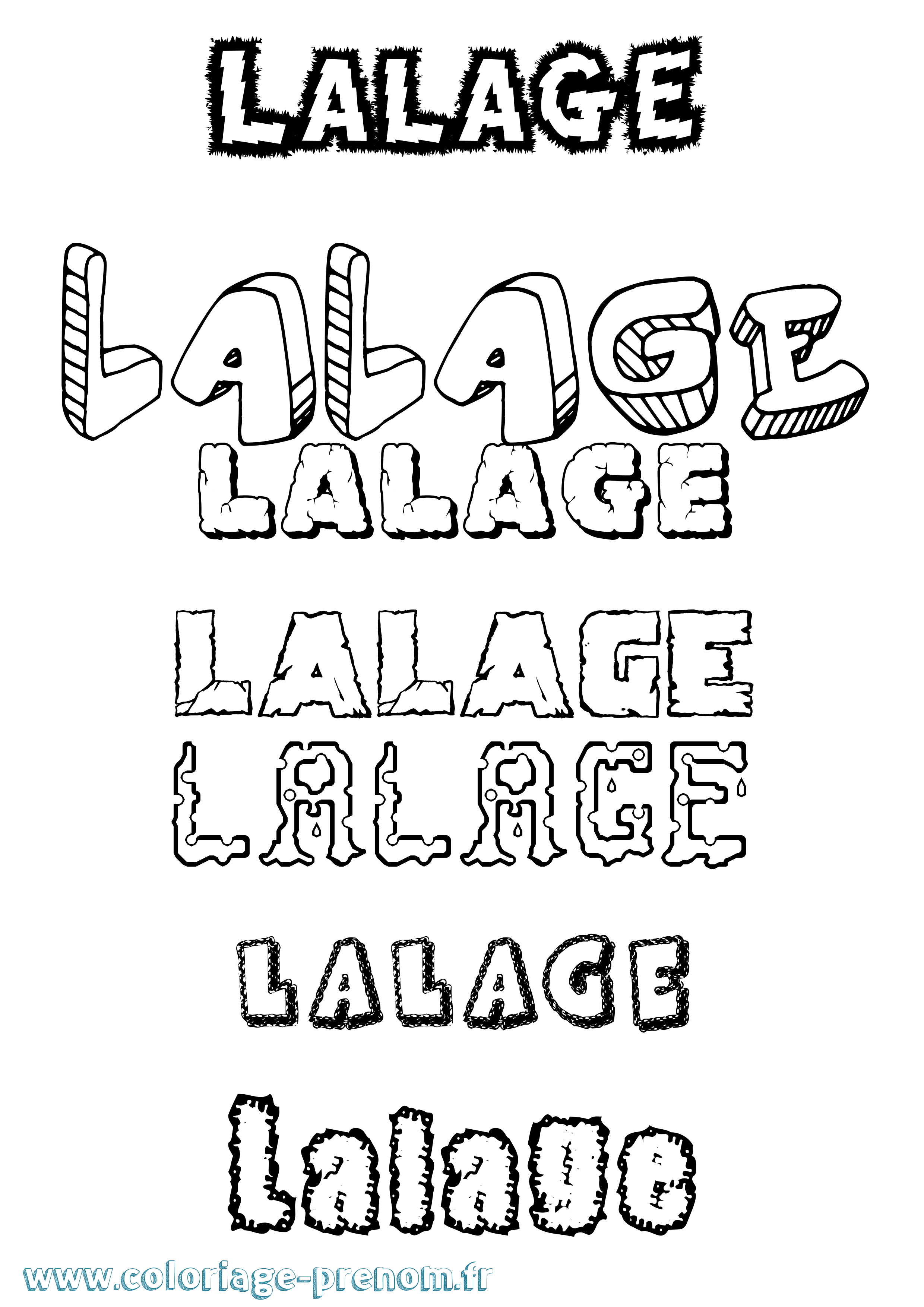 Coloriage Lalage Destructuré Coloriage prénom Lalage Destructuré