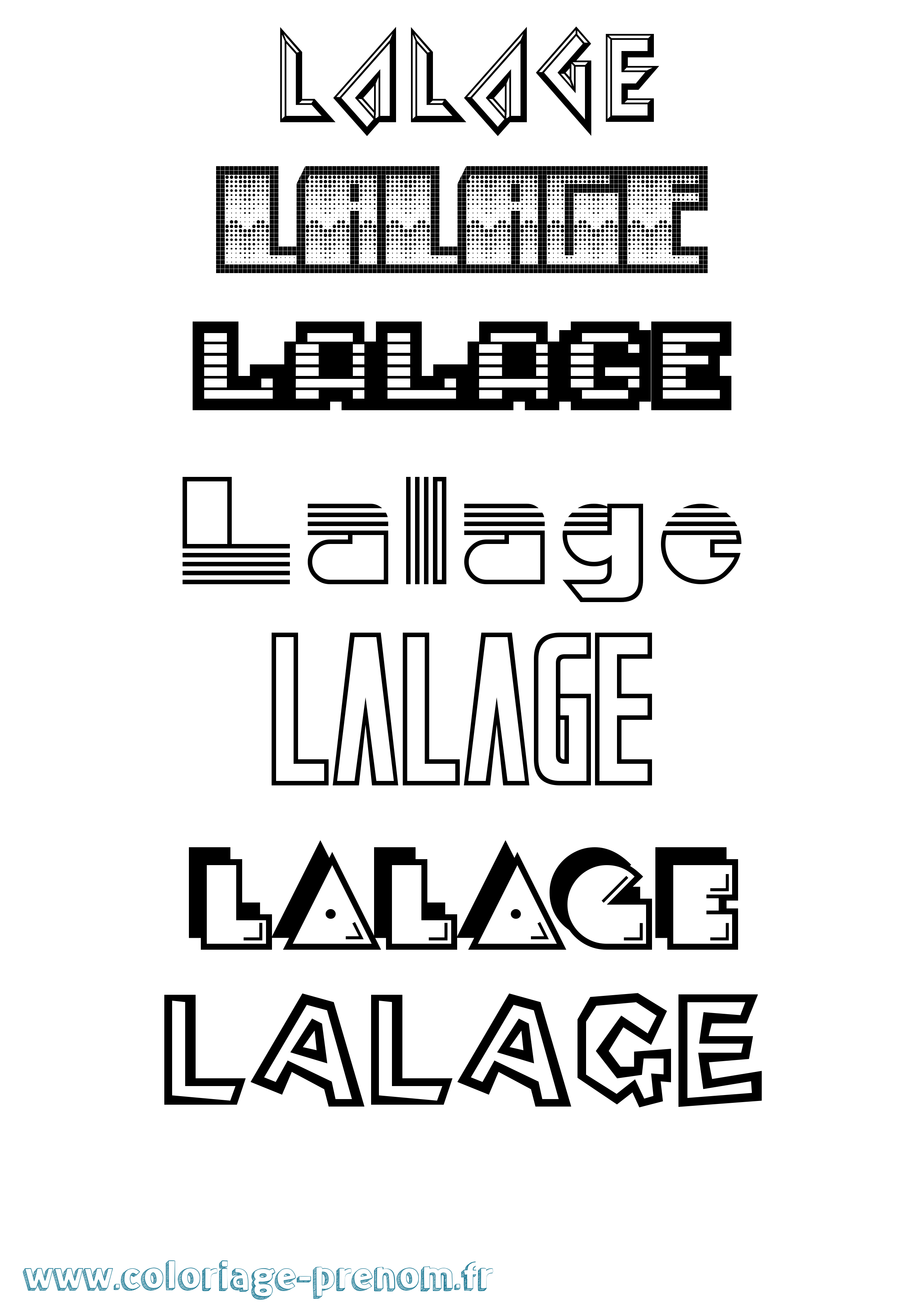 Coloriage Lalage Jeux Vidéos Coloriage prénom Lalage Jeux Vidéos