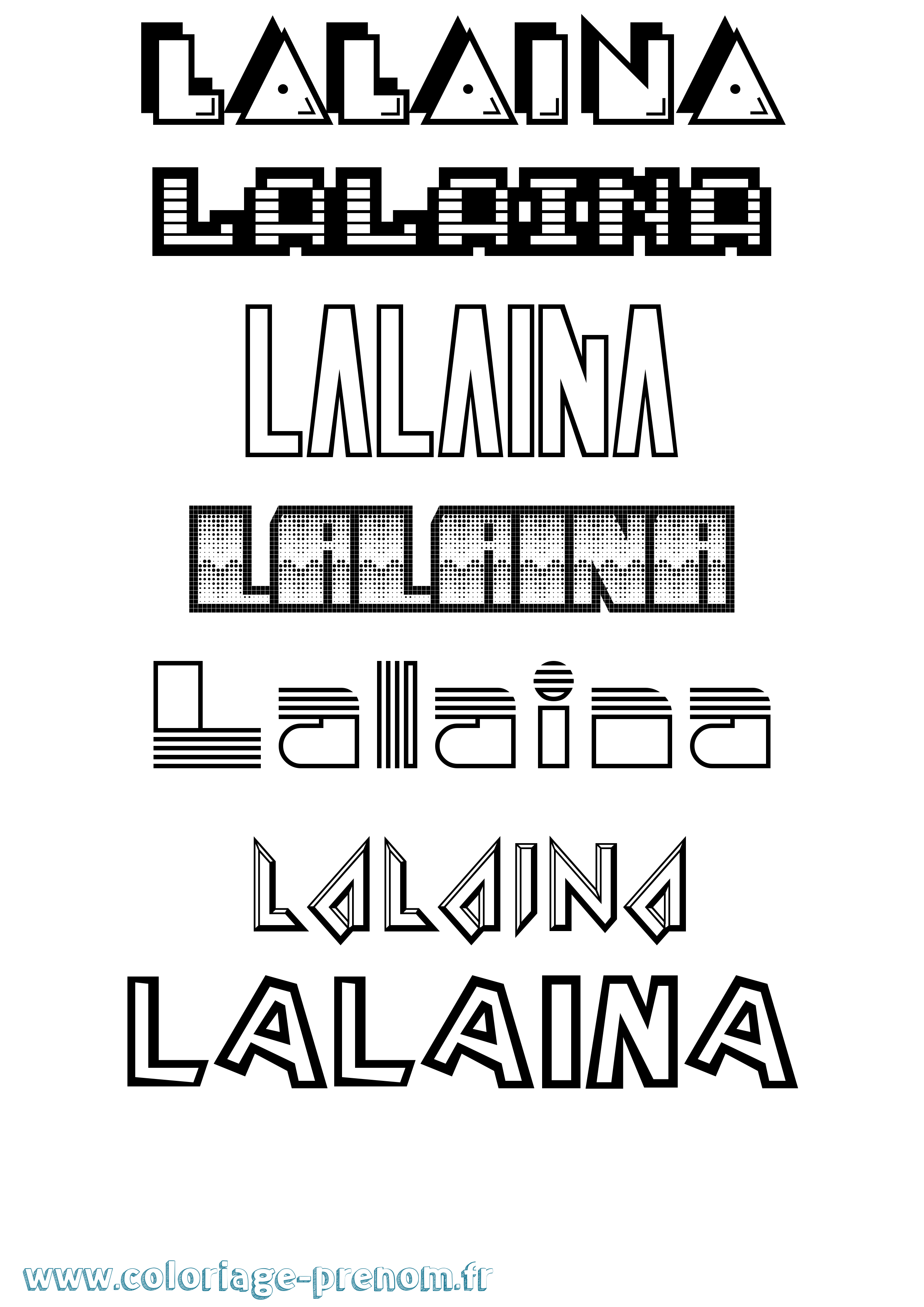 Coloriage Lalaina Jeux Vidéos Coloriage prénom Lalaina Jeux Vidéos