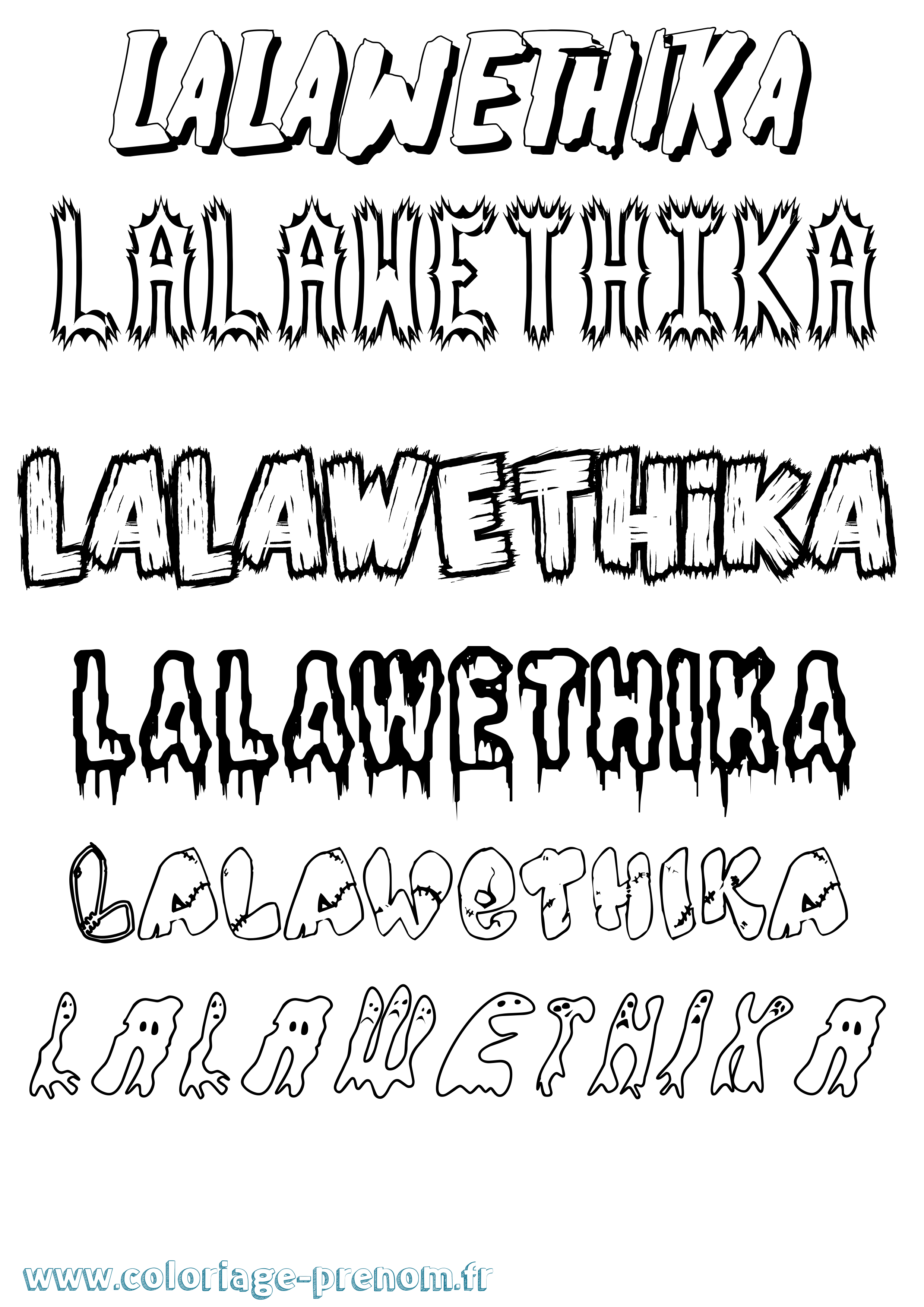 Coloriage prénom Lalawethika Frisson