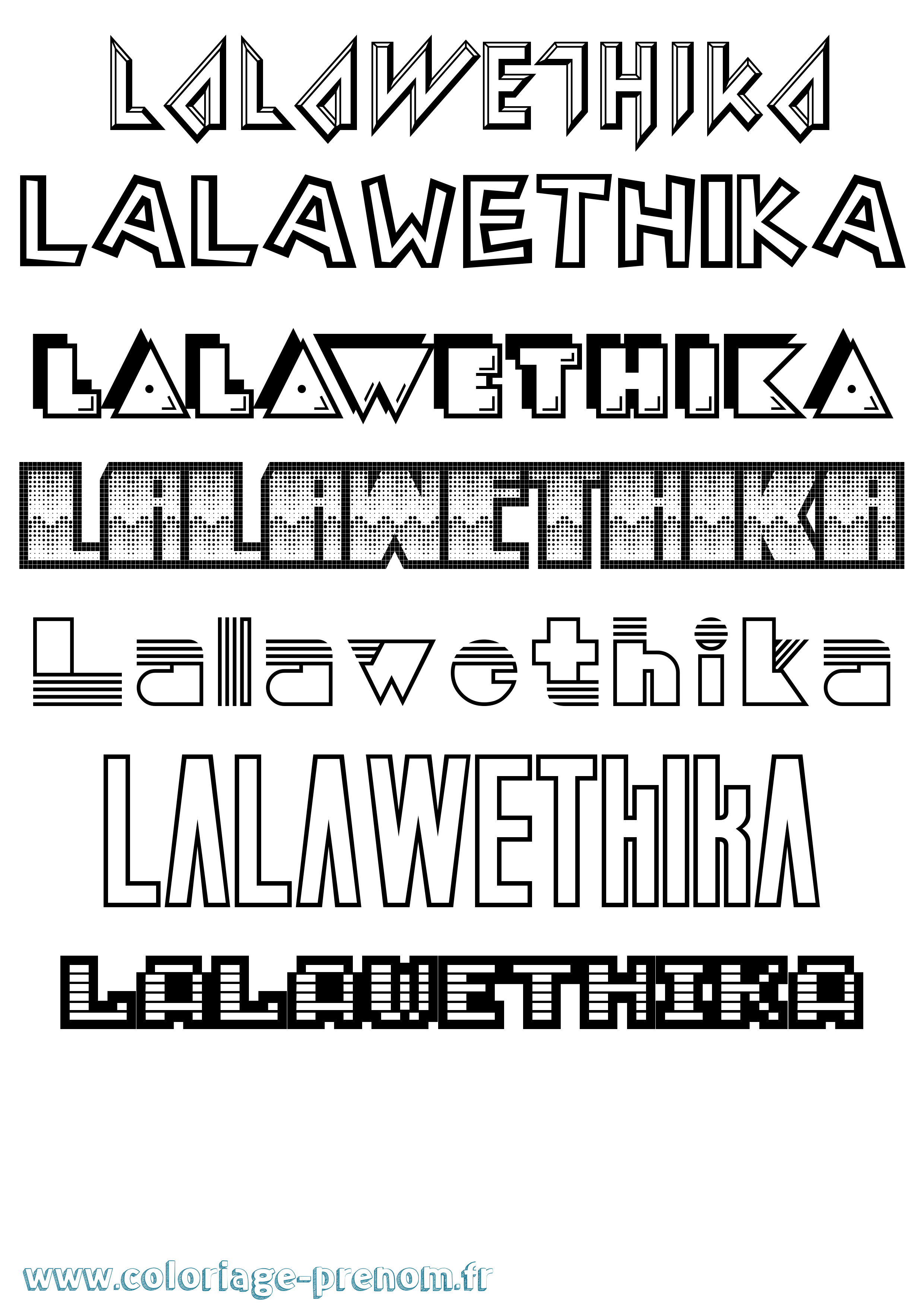 Coloriage prénom Lalawethika Jeux Vidéos