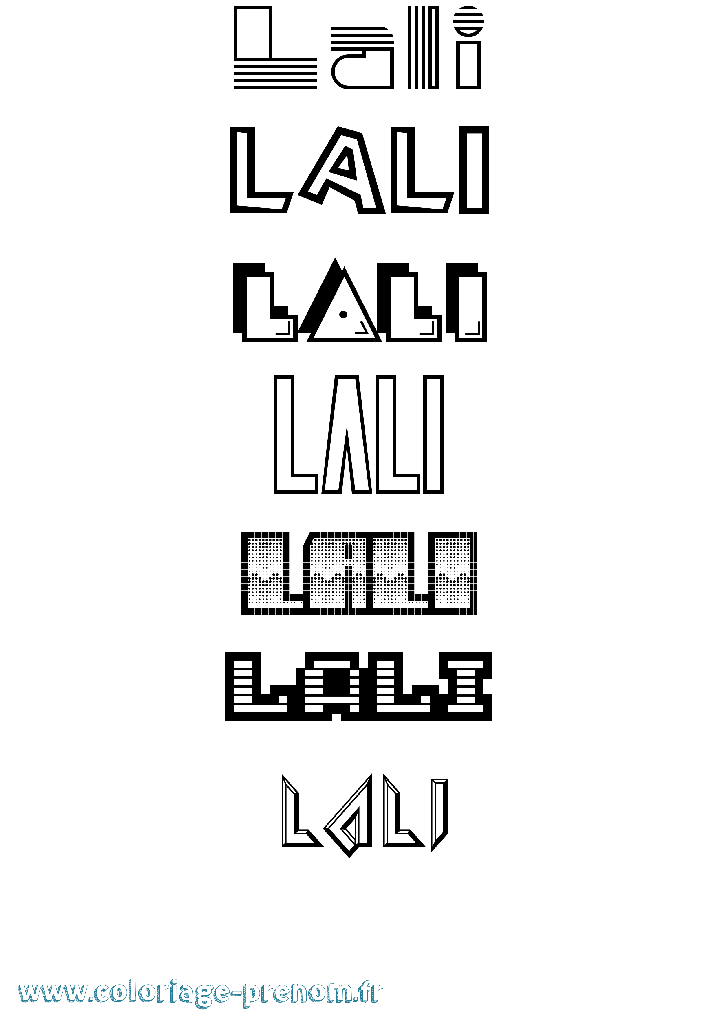 Coloriage Lali Jeux Vidéos Coloriage prénom Lali Jeux Vidéos