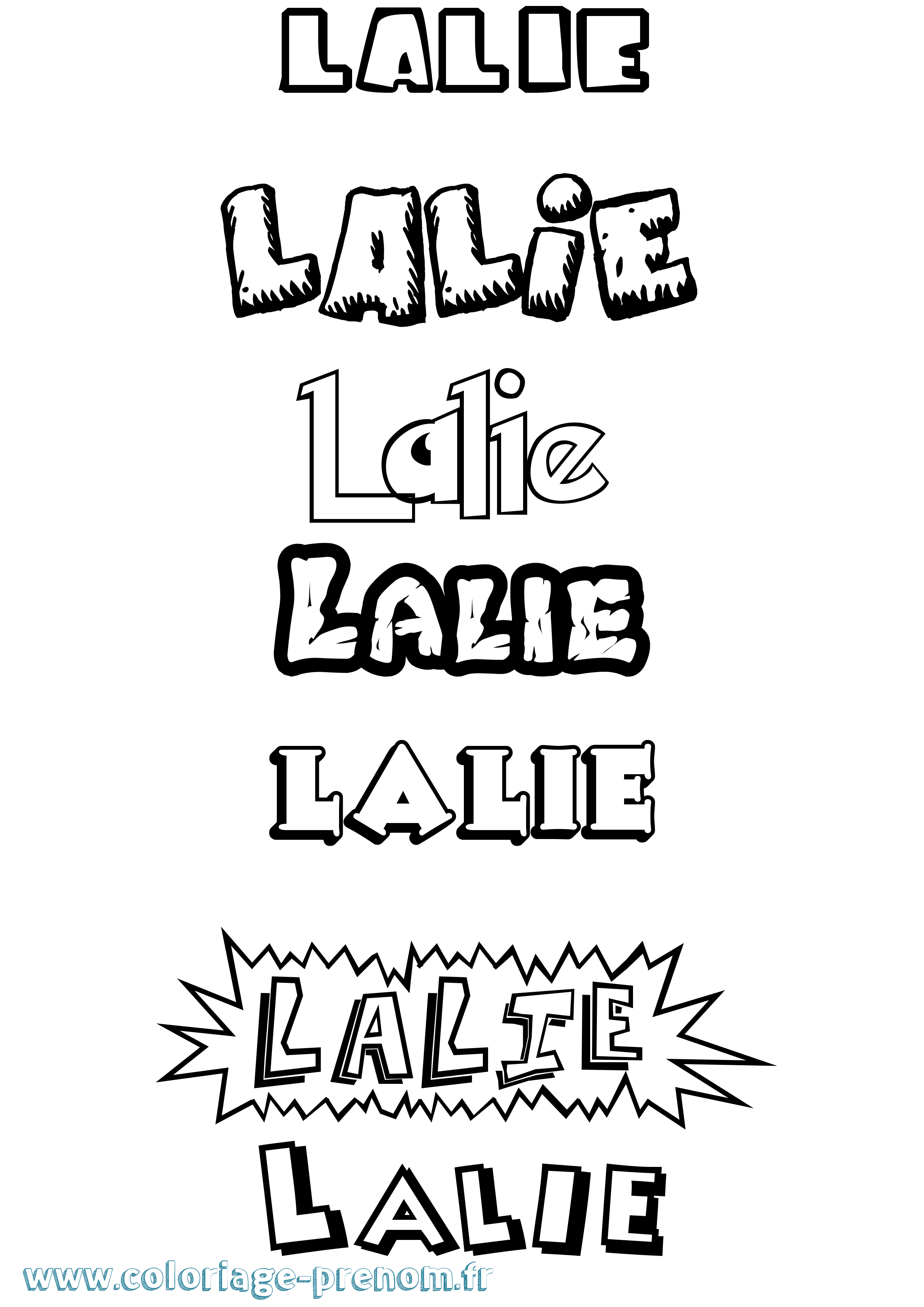 Coloriage prénom Lalie