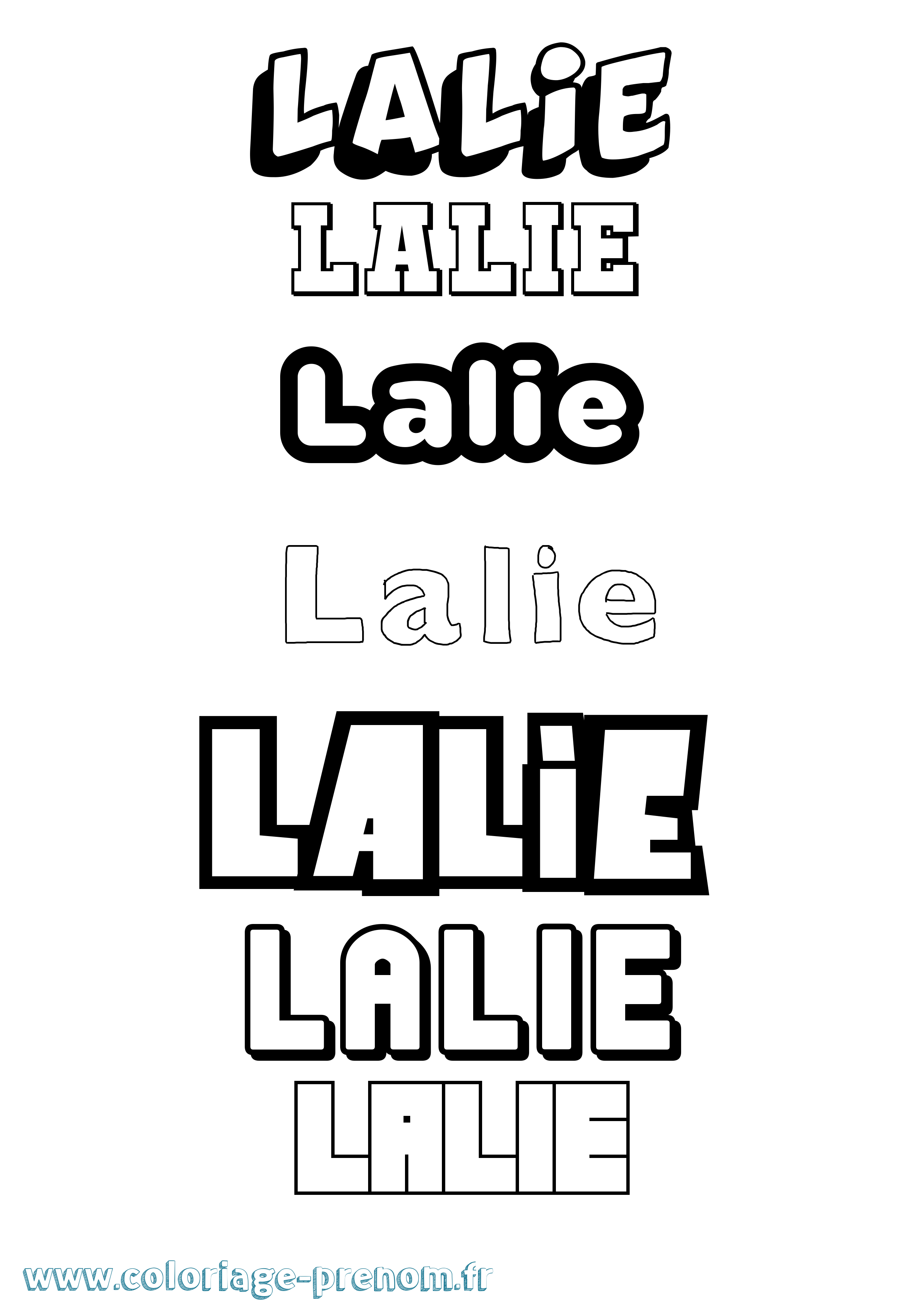 Coloriage prénom Lalie Simple
