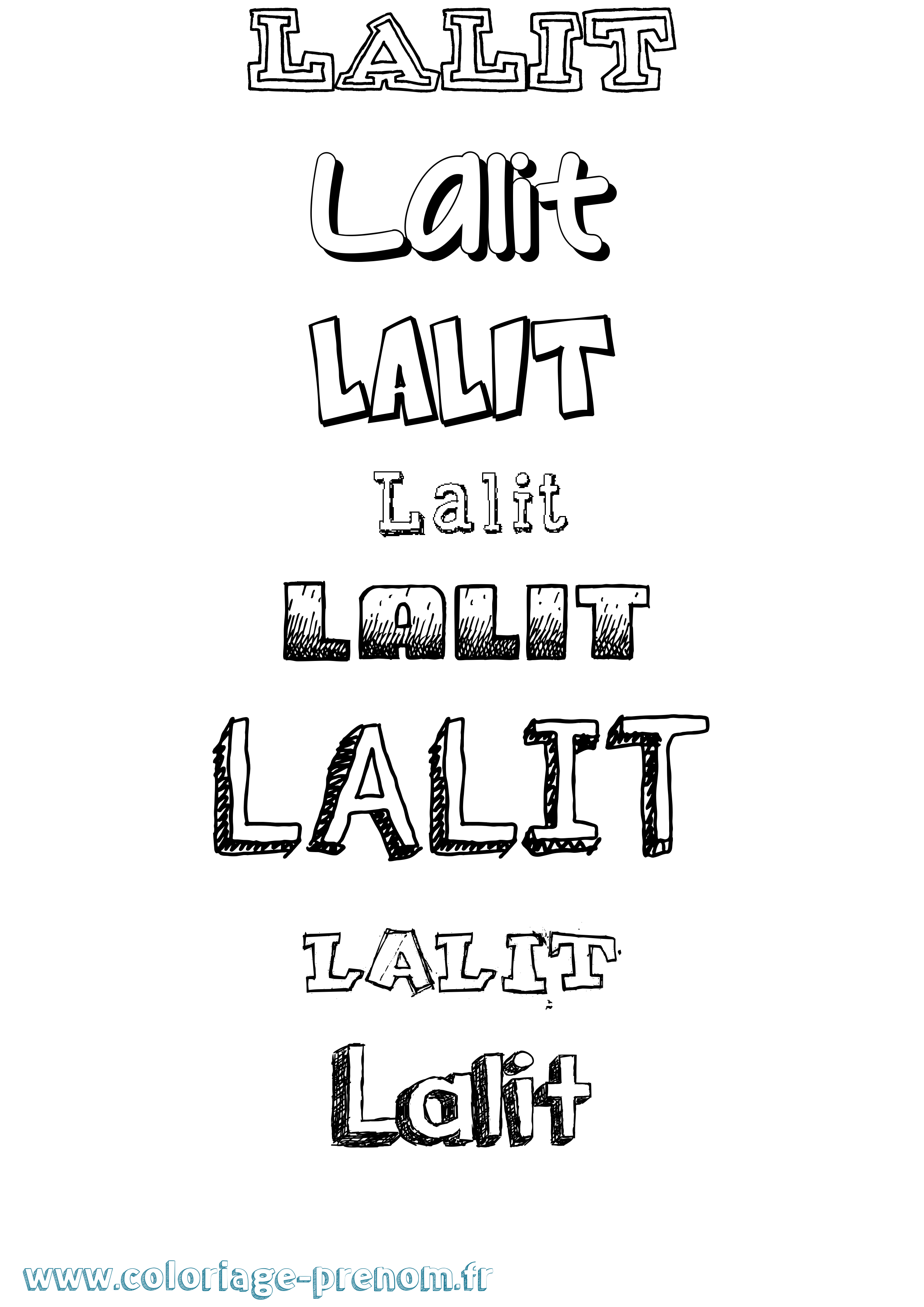 Coloriage Lalit Dessiné Coloriage prénom Lalit Dessiné