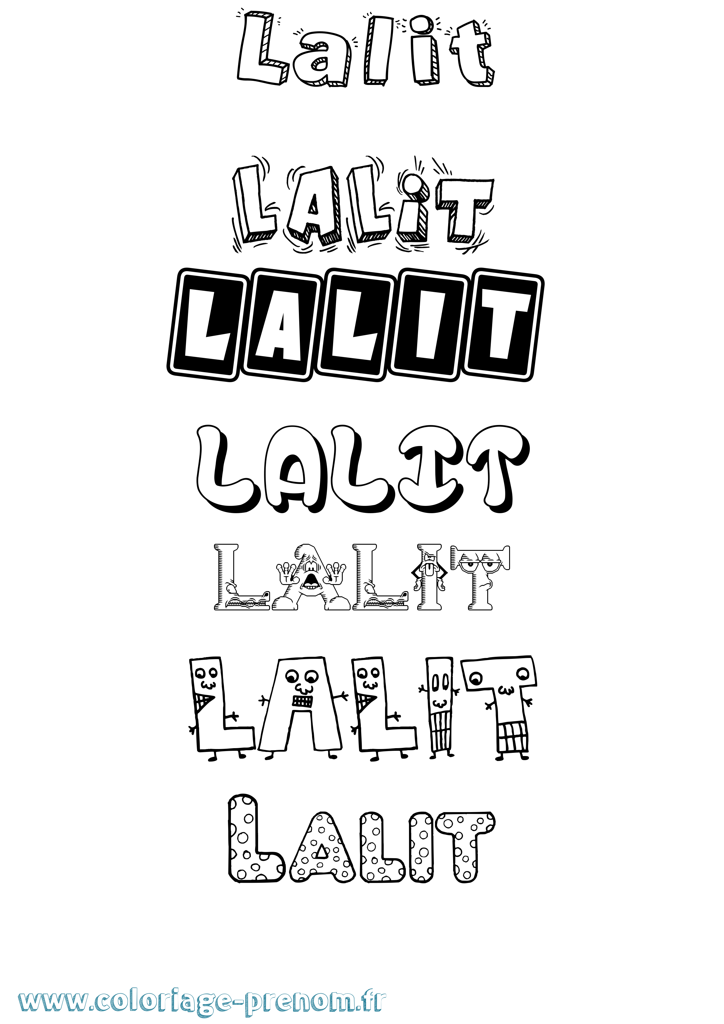 Coloriage Lalit Fun Coloriage prénom Lalit Fun