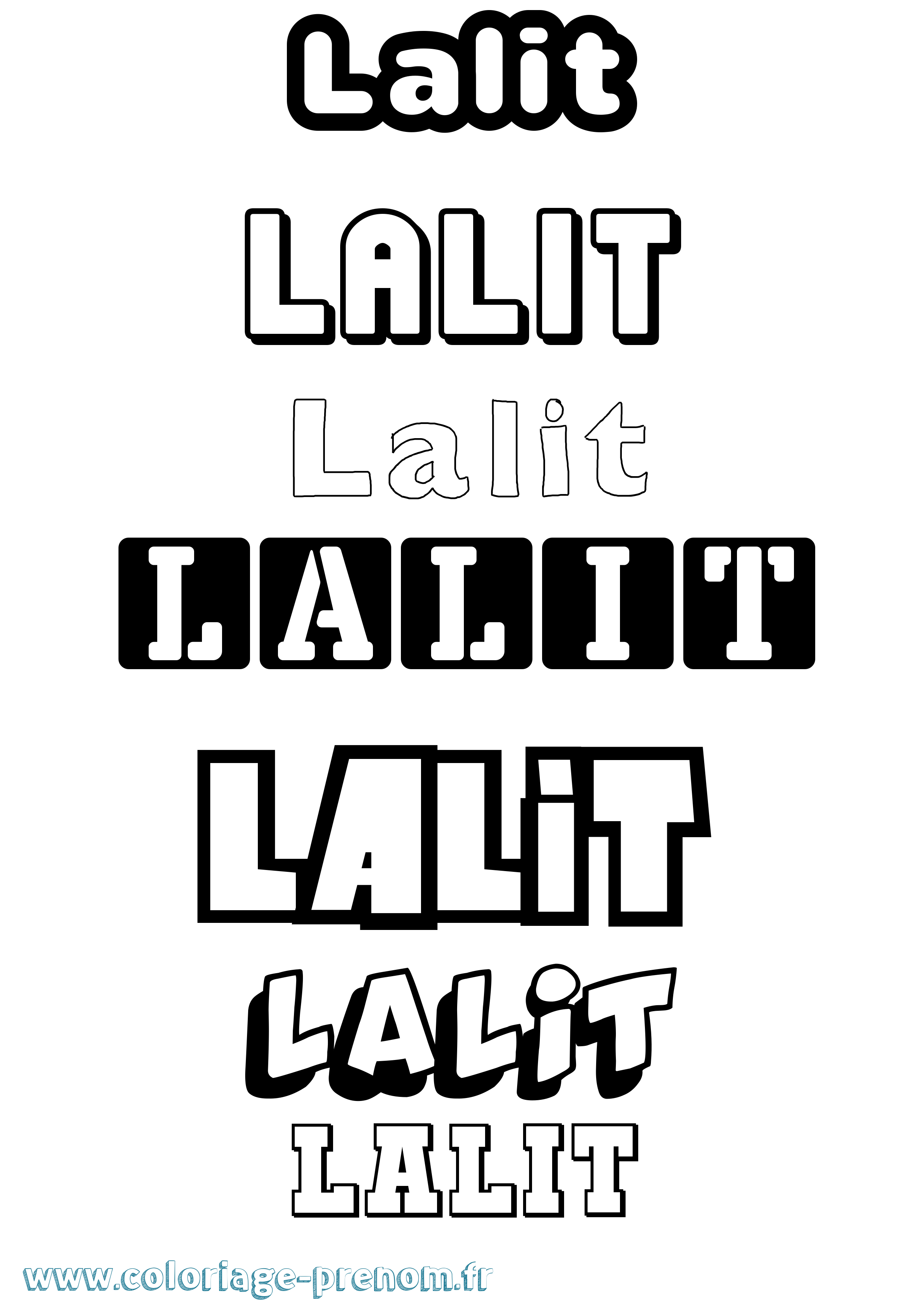 Coloriage Lalit Simple Coloriage prénom Lalit Simple