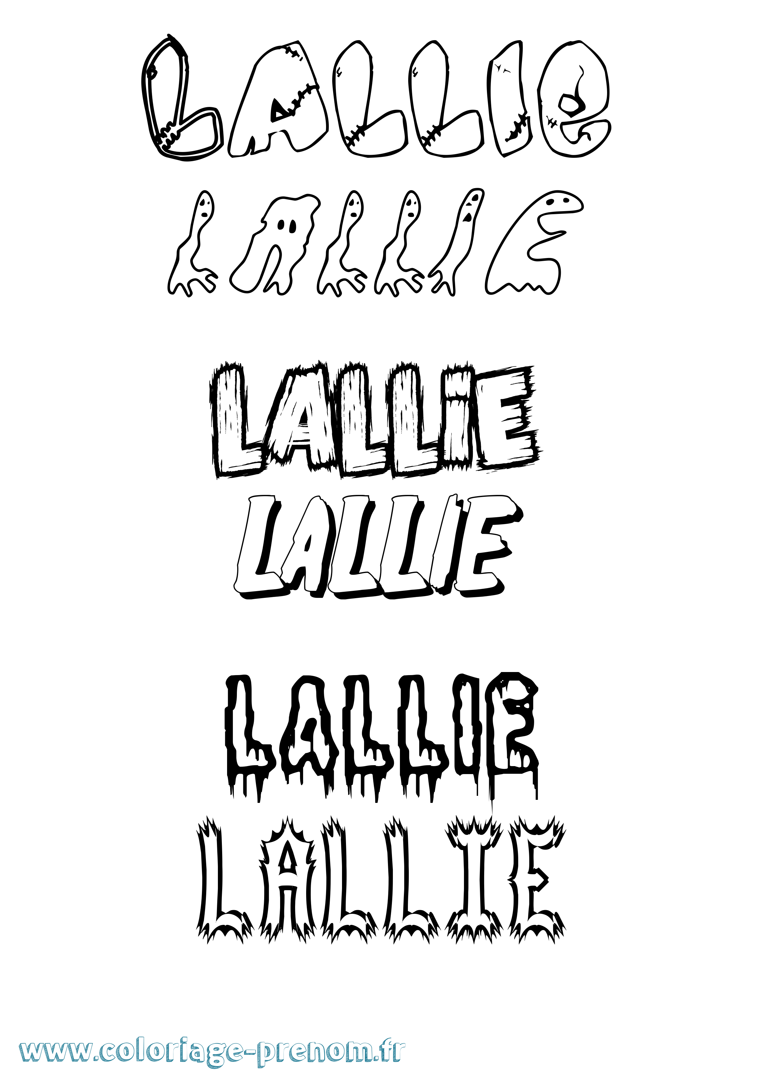 Coloriage Lallie Frisson Coloriage prénom Lallie Frisson