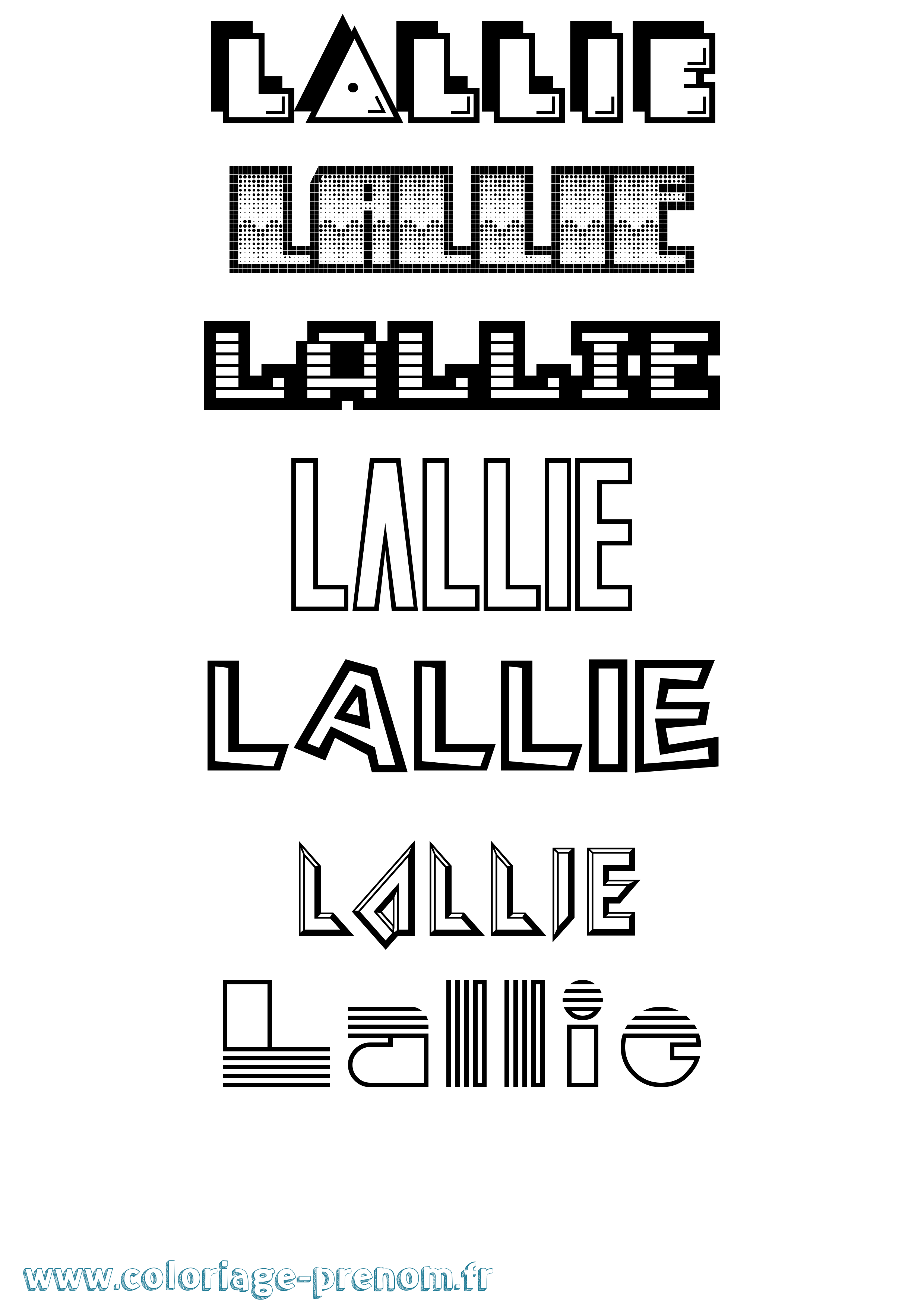 Coloriage Lallie Jeux Vidéos Coloriage prénom Lallie Jeux Vidéos