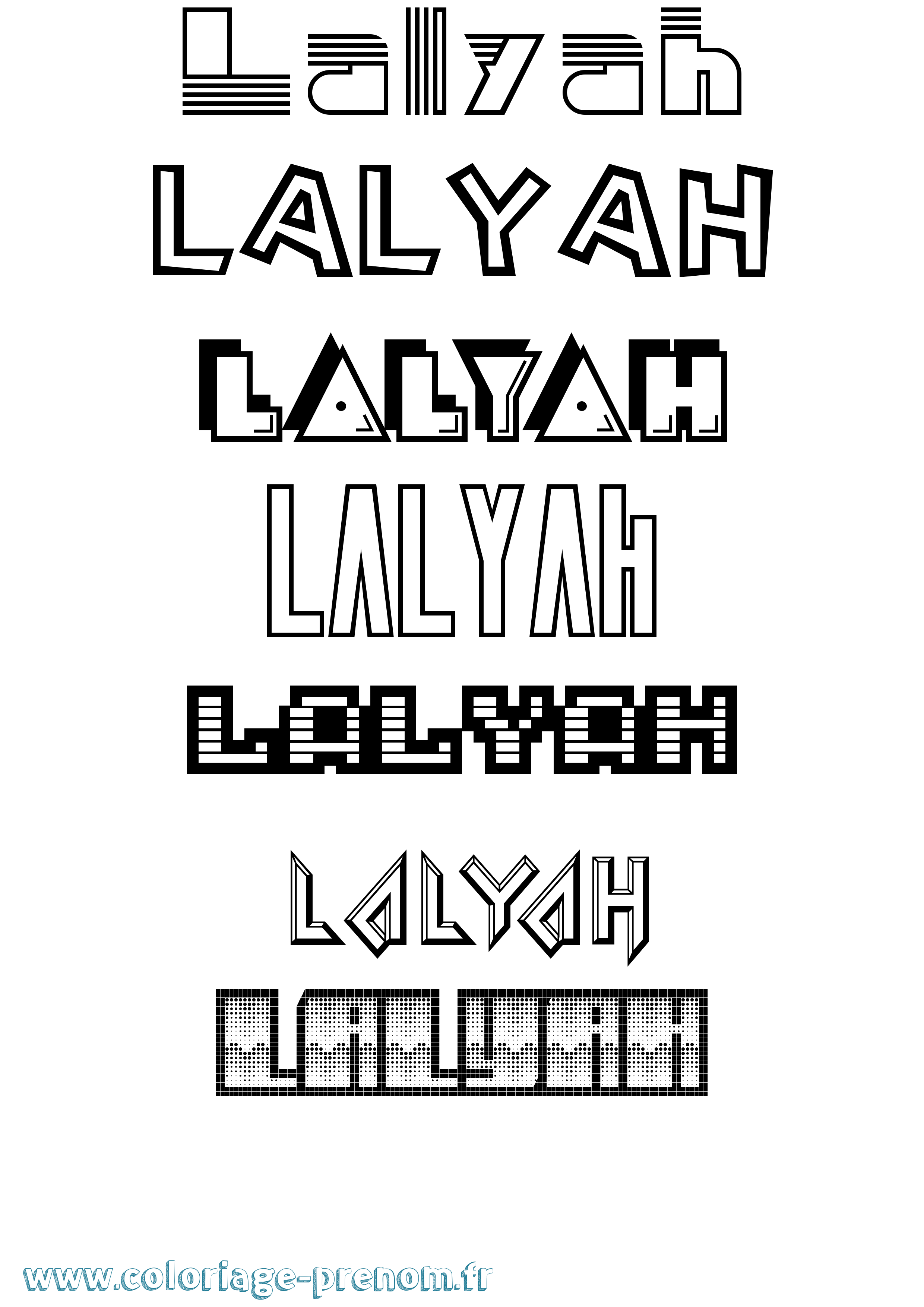Coloriage Lalyah Jeux Vidéos Coloriage prénom Lalyah Jeux Vidéos