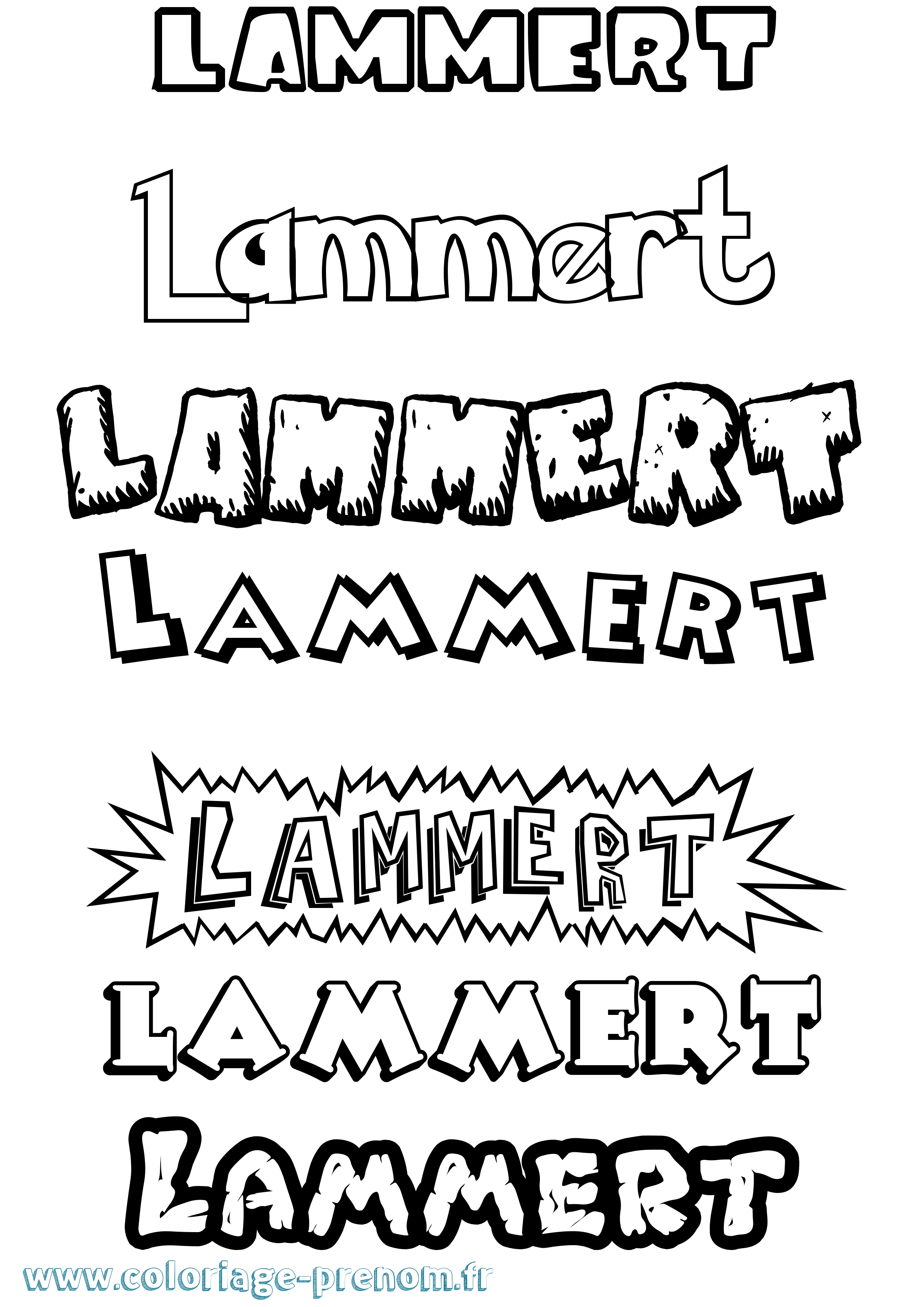 Coloriage Lammert Dessin Animé Coloriage prénom Lammert Dessin Animé