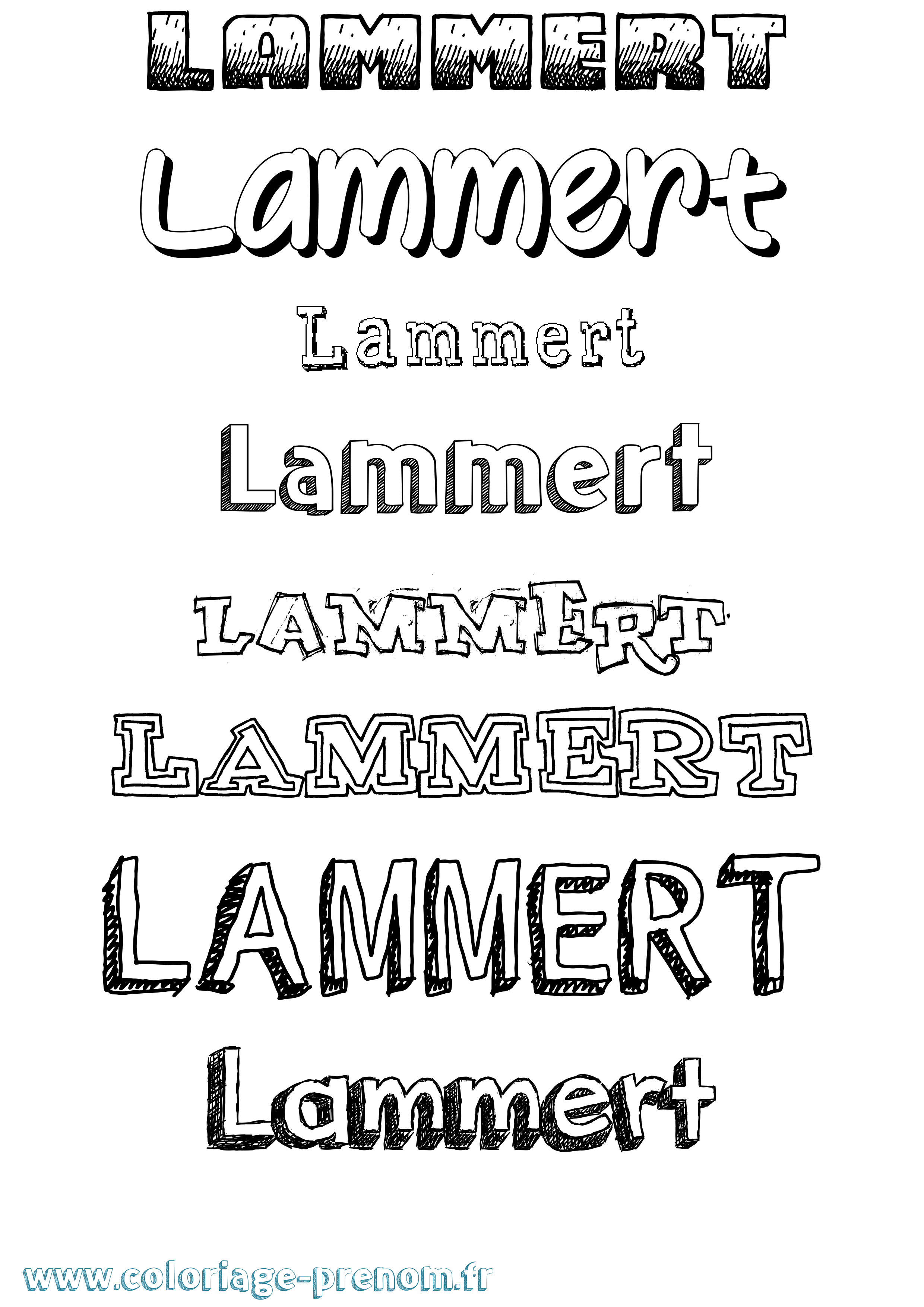 Coloriage prénom Lammert Dessiné