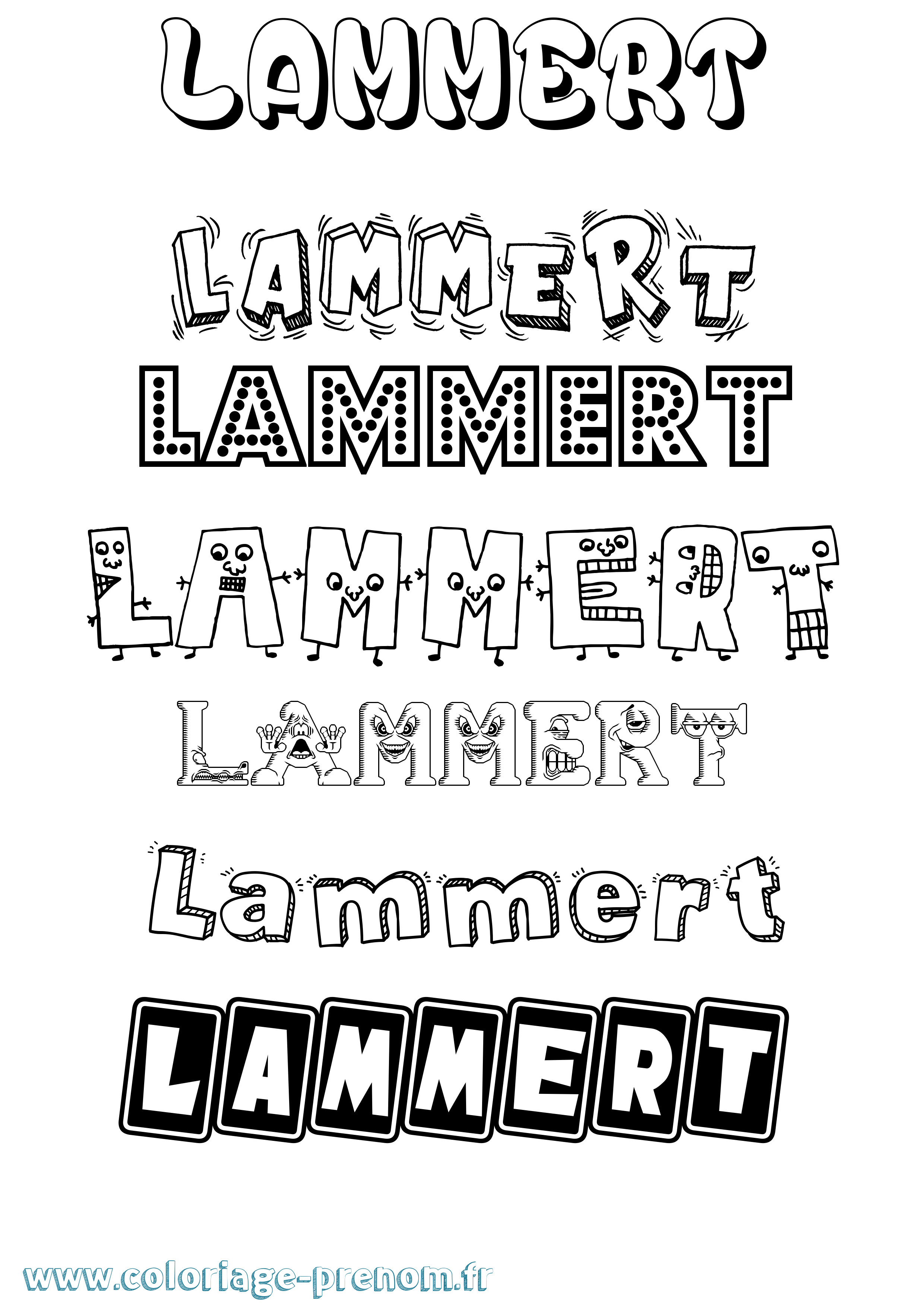 Coloriage Lammert Fun Coloriage prénom Lammert Fun