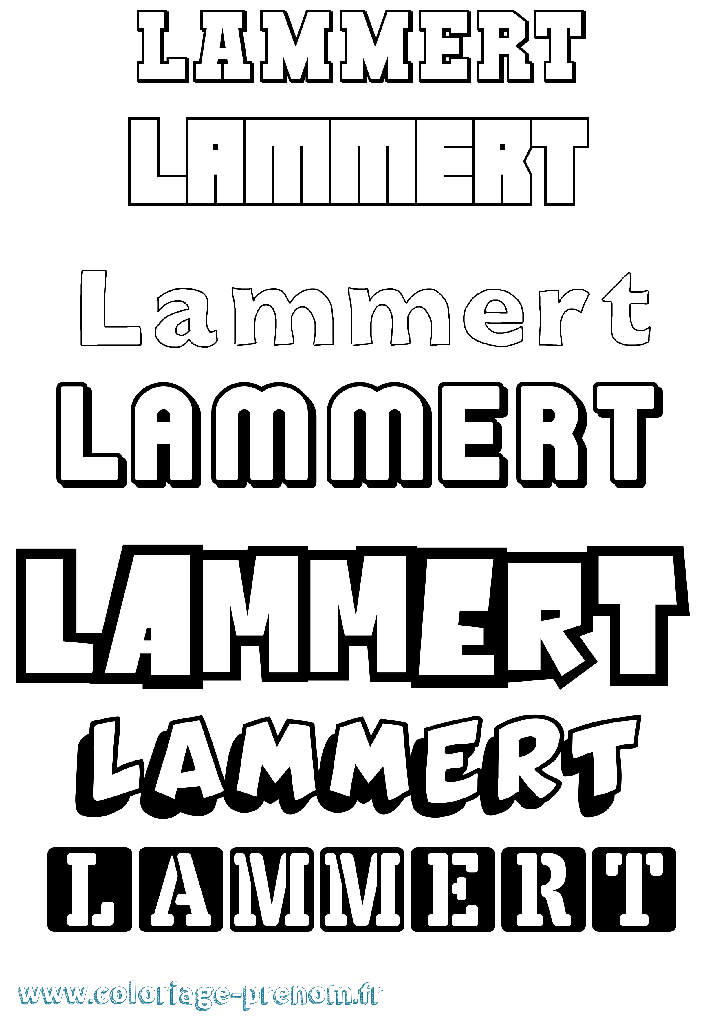 Coloriage prénom Lammert Simple