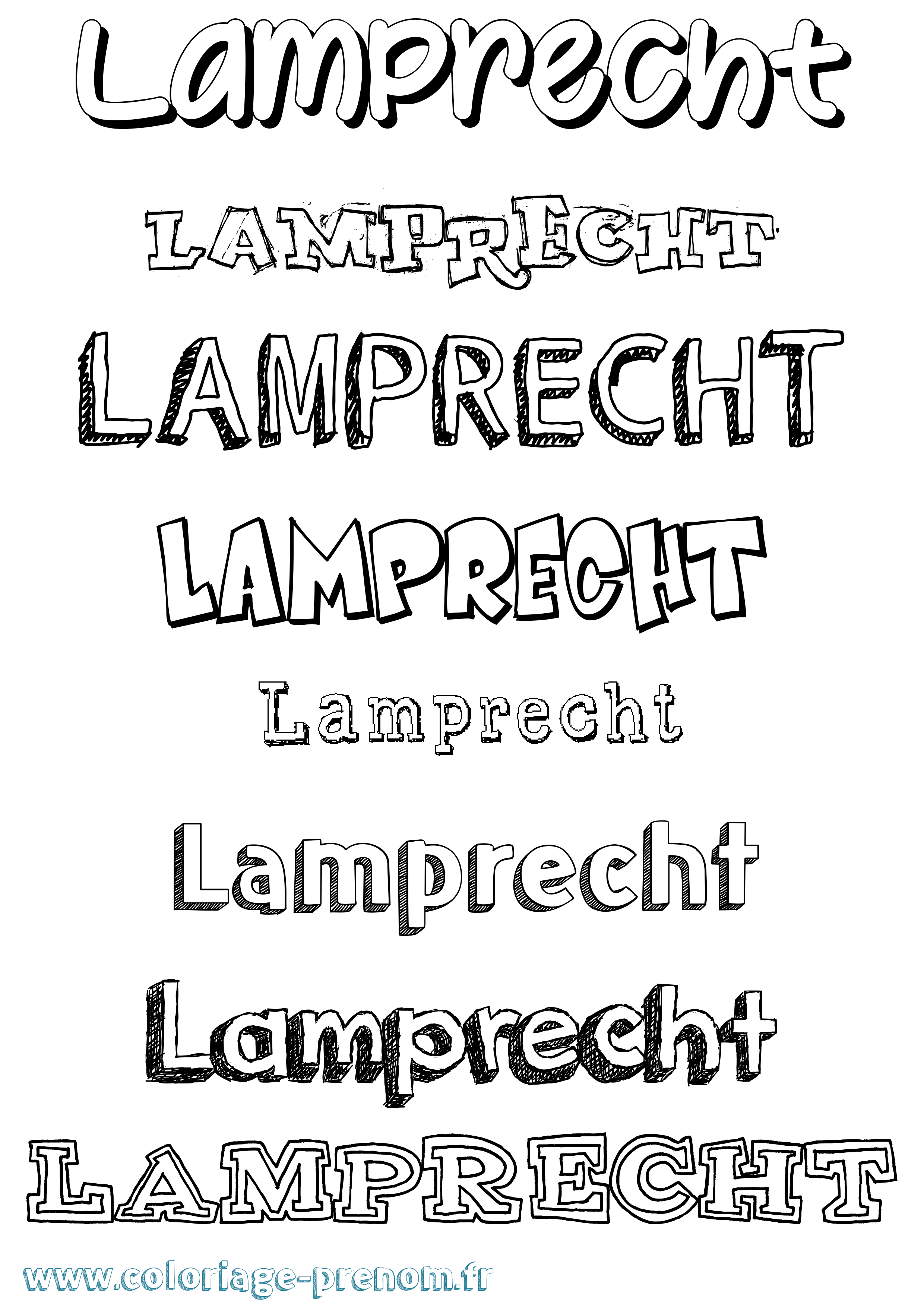 Coloriage prénom Lamprecht Dessiné