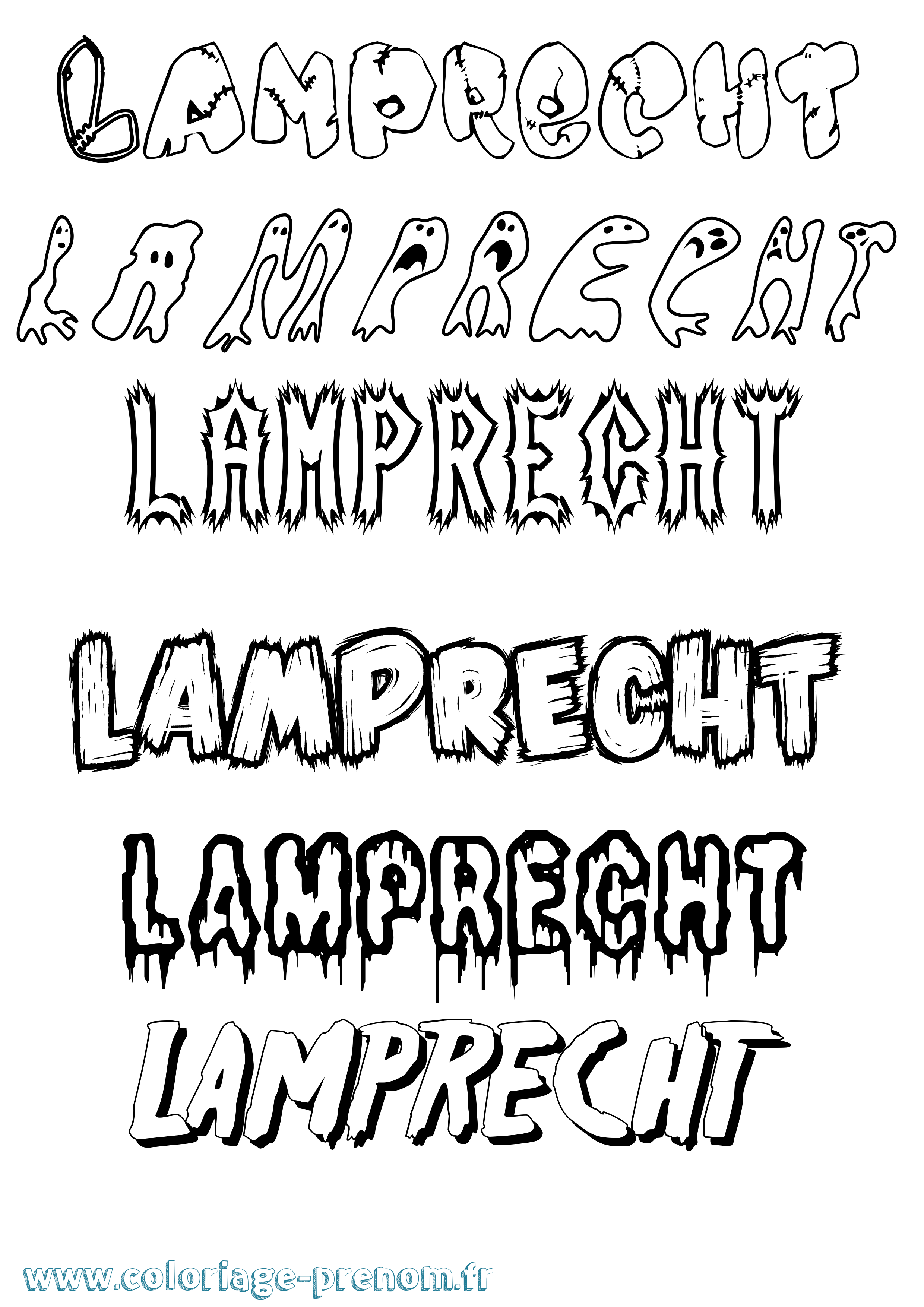 Coloriage prénom Lamprecht Frisson