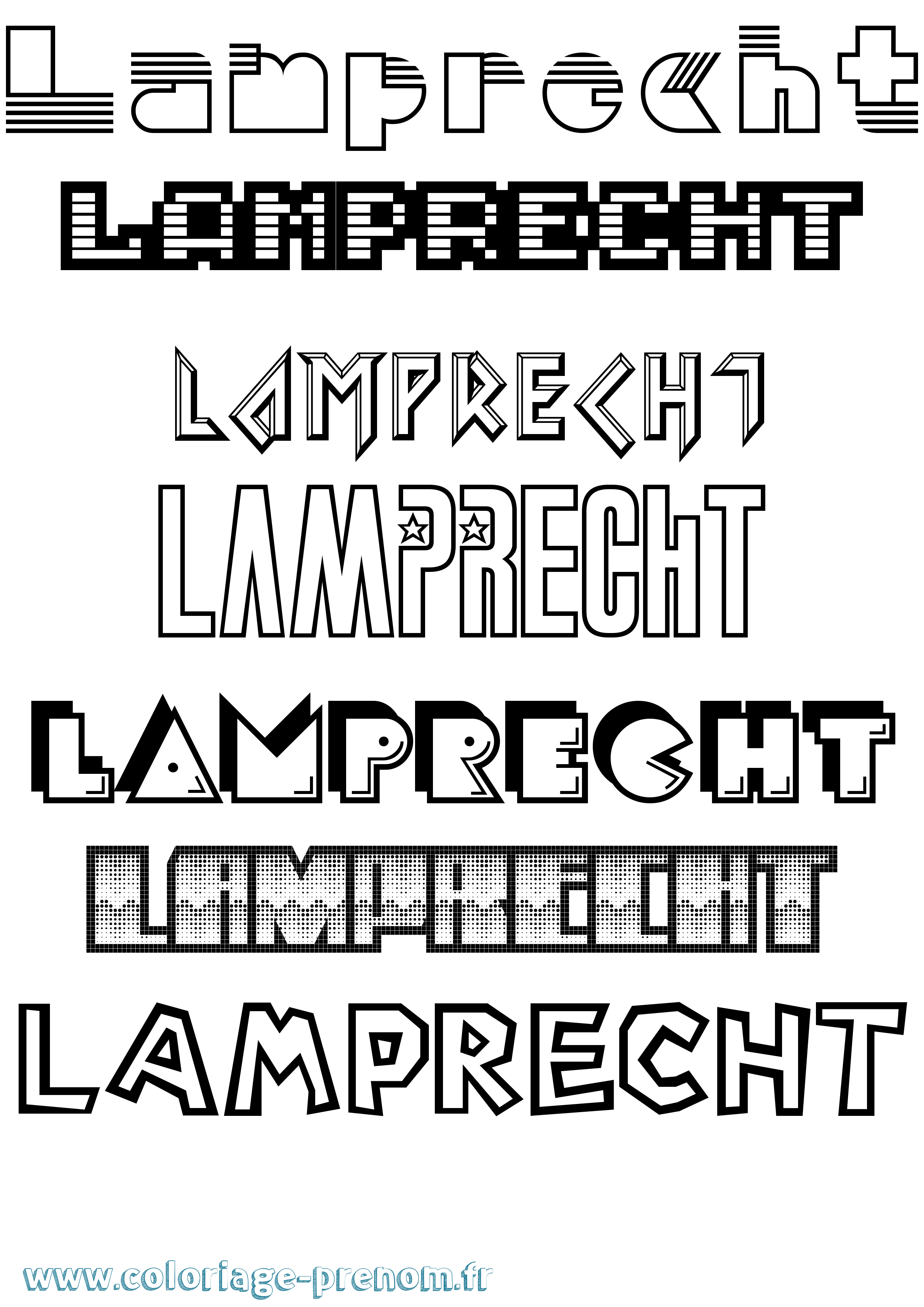 Coloriage Lamprecht Jeux Vidéos Coloriage prénom Lamprecht Jeux Vidéos