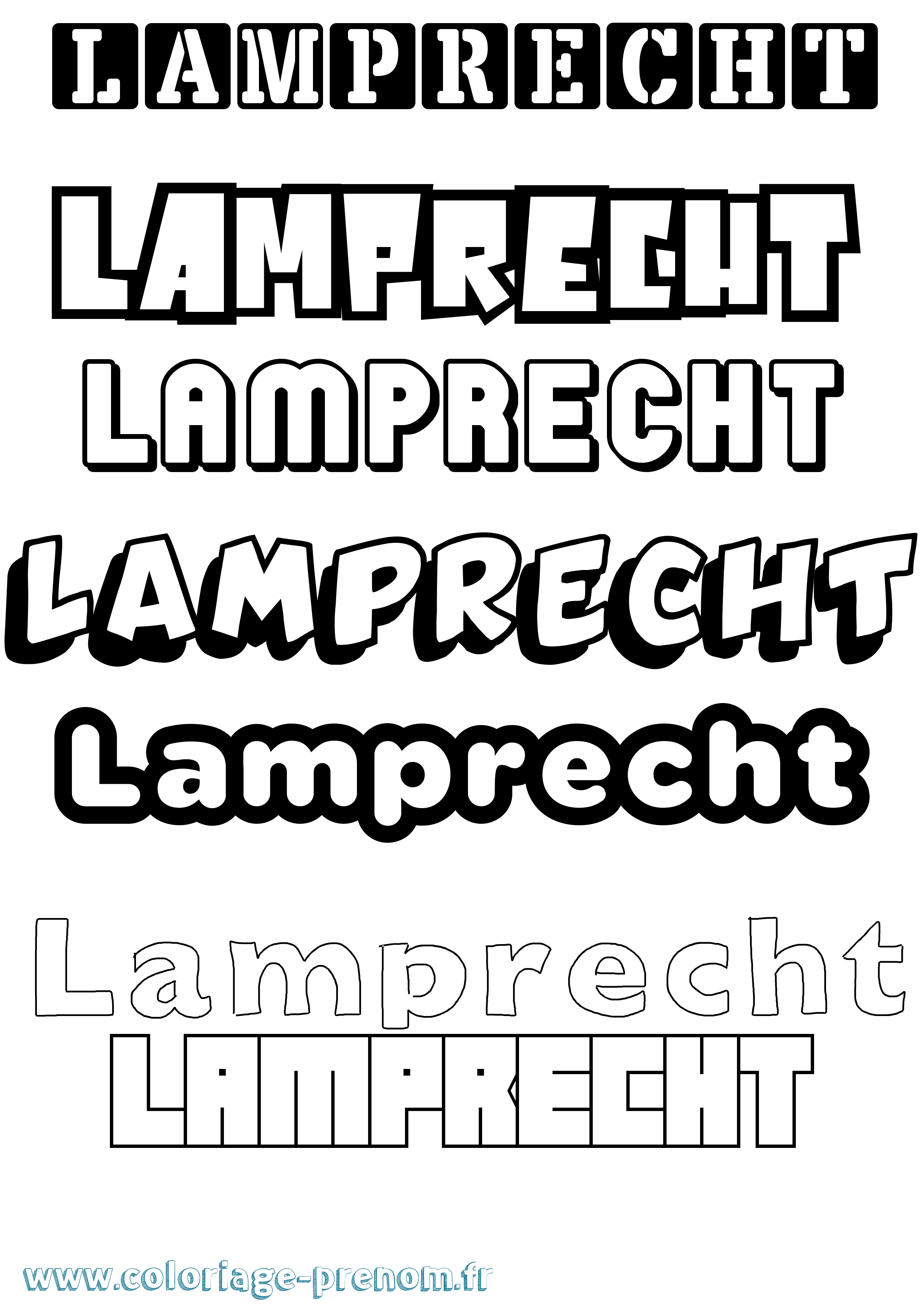 Coloriage prénom Lamprecht Simple