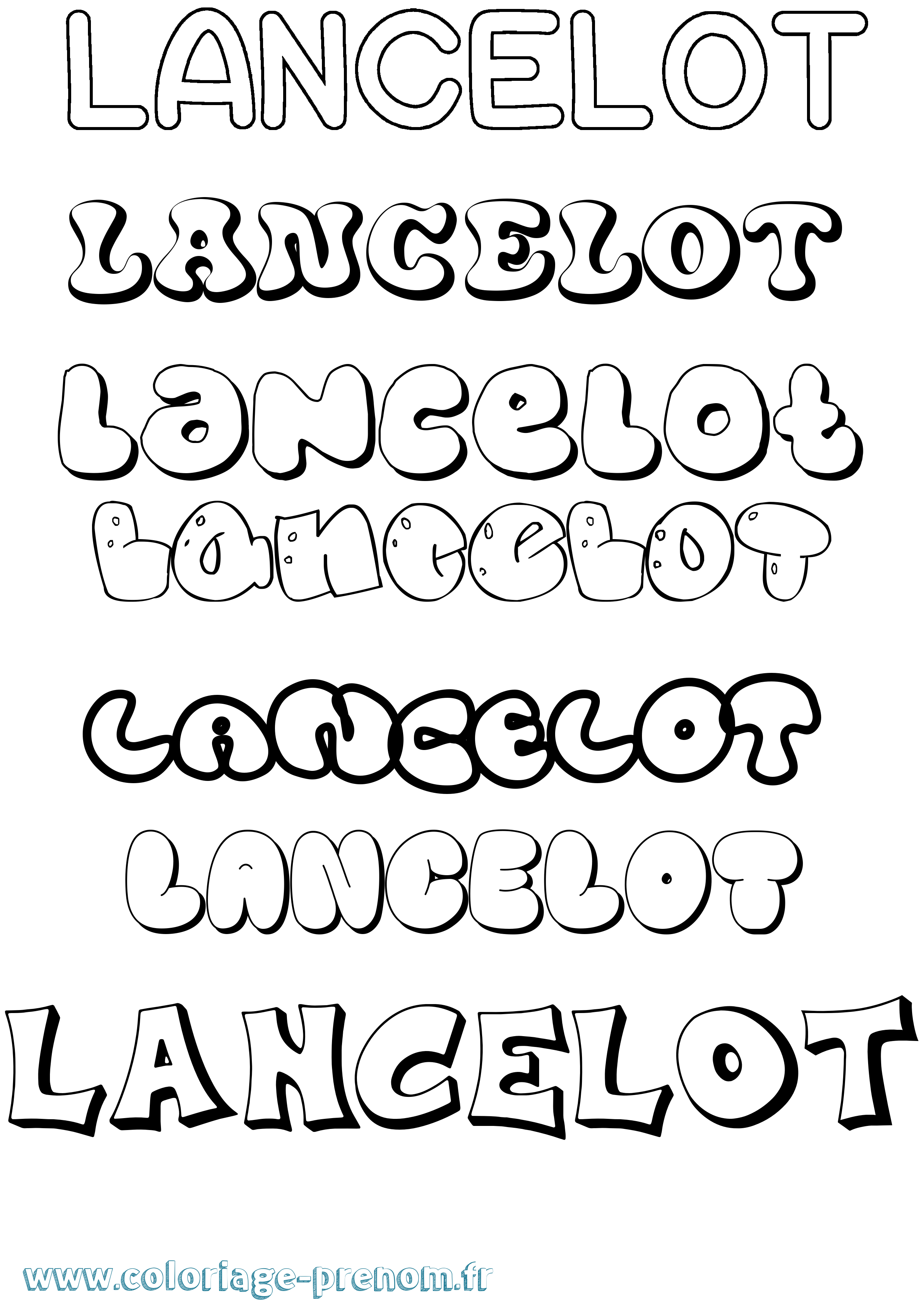 Coloriage Lancelot Coloriage prénom Lancelot