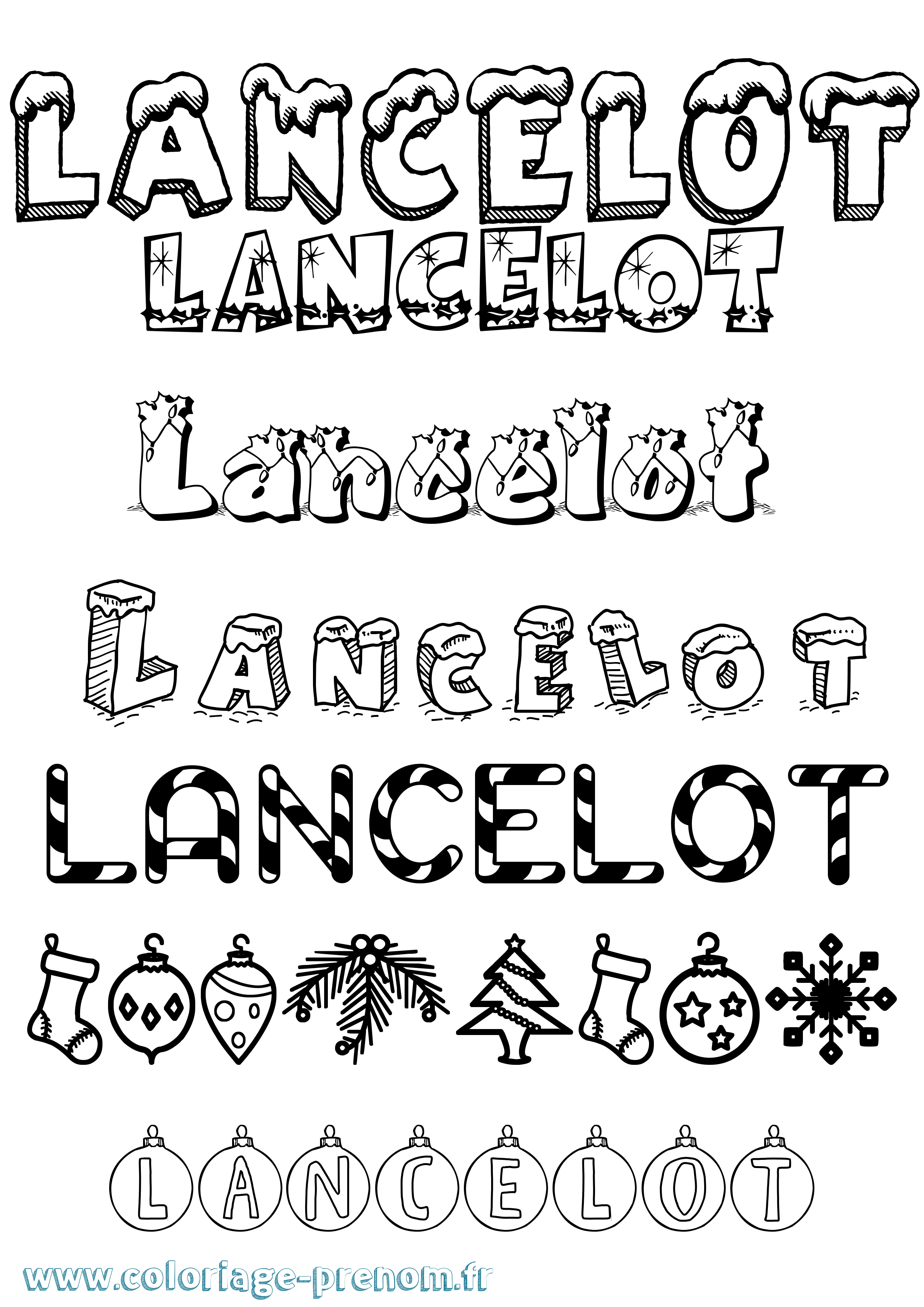 Coloriage Lancelot Coloriage prénom Lancelot