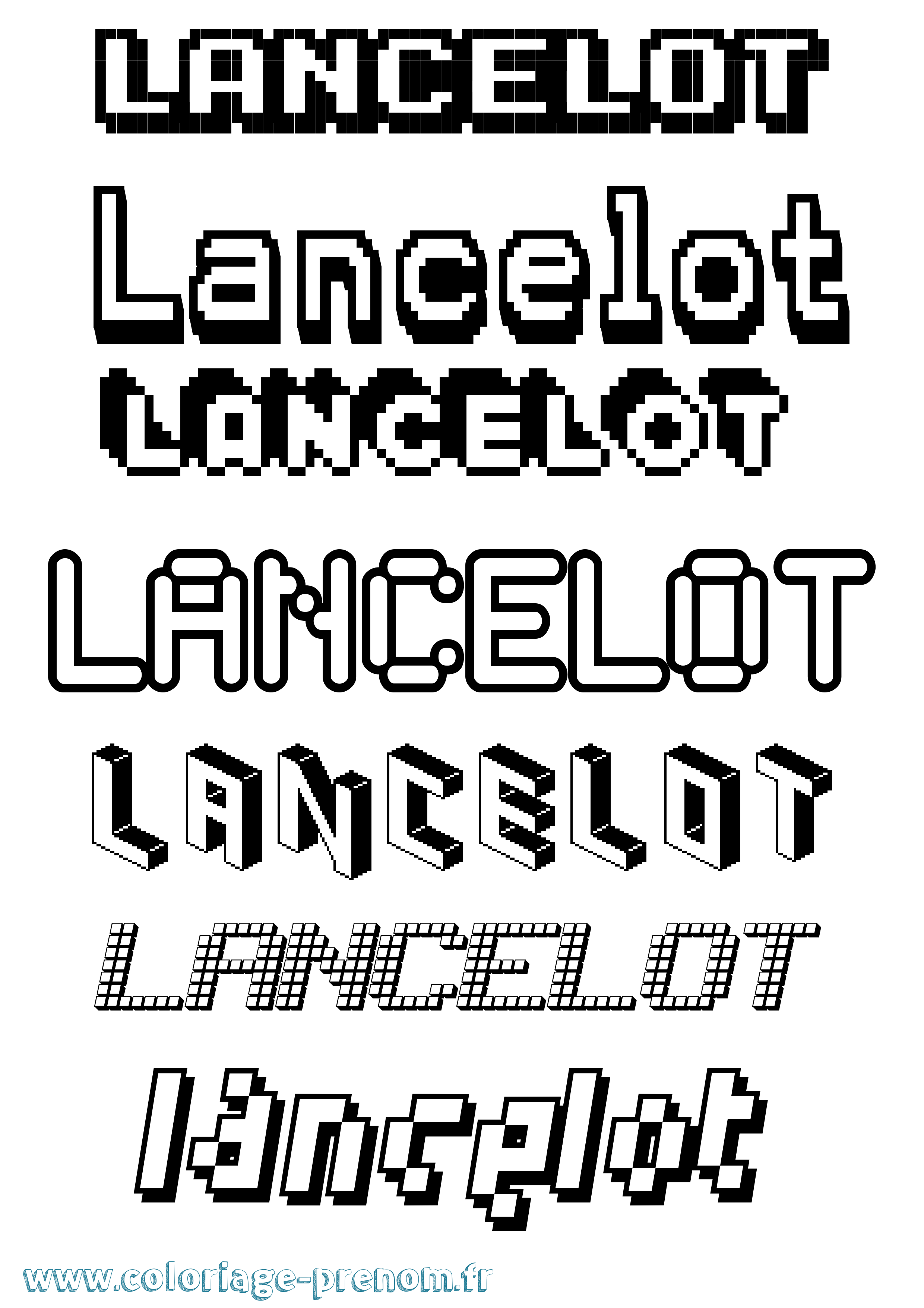 Coloriage Lancelot Coloriage prénom Lancelot