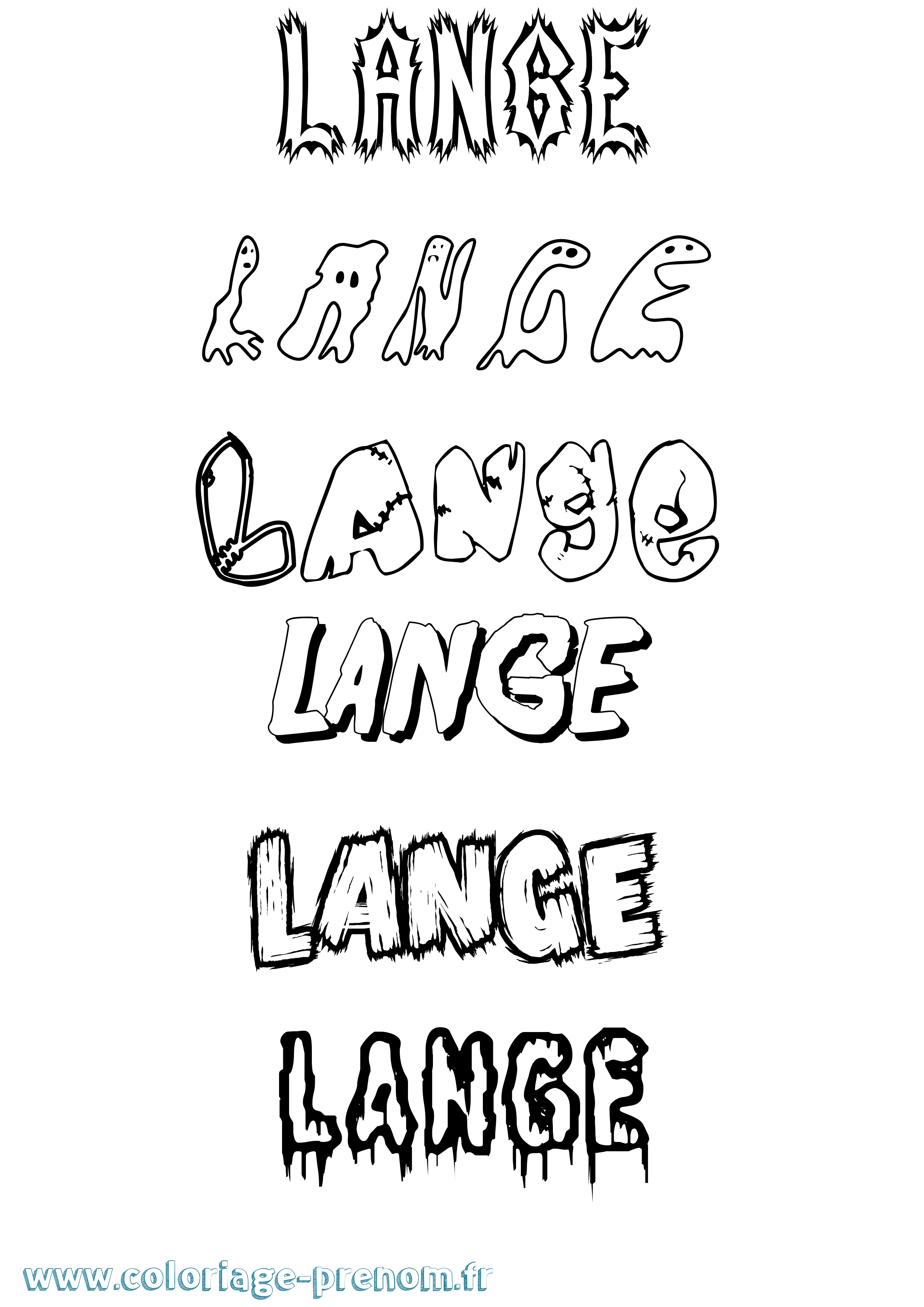 Coloriage Lange Frisson Coloriage prénom Lange Frisson