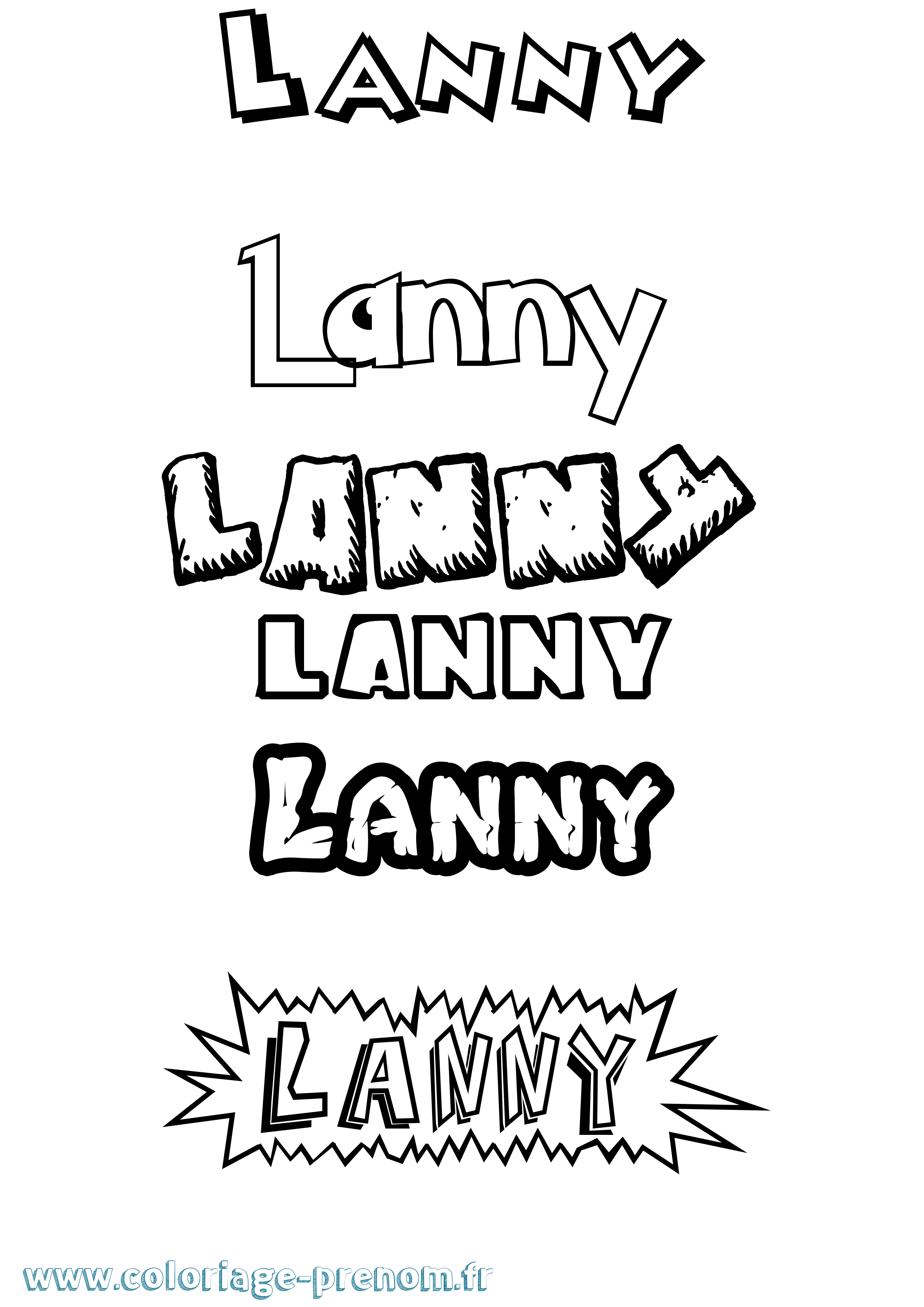 Coloriage Lanny Dessin Animé Coloriage prénom Lanny Dessin Animé