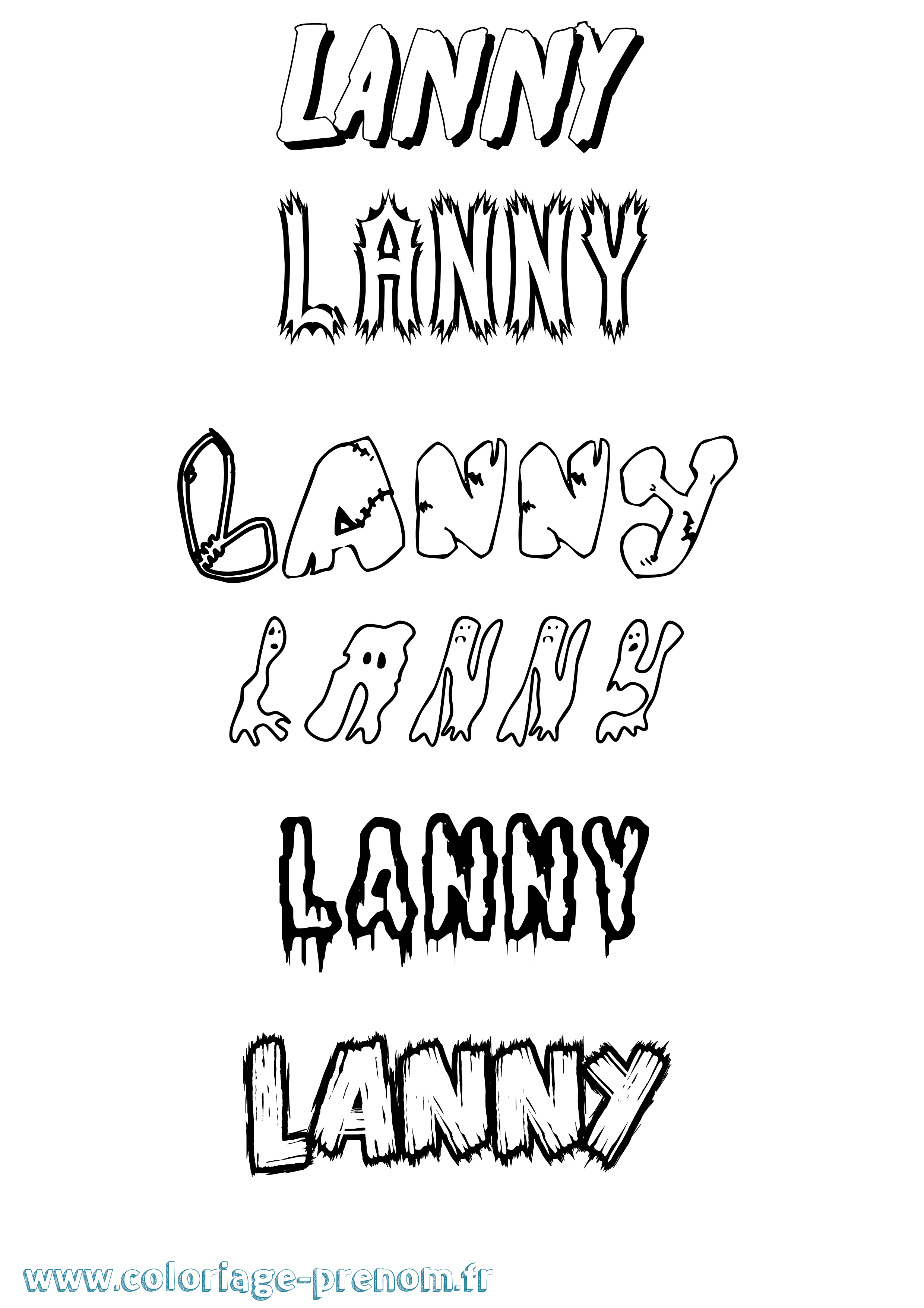 Coloriage Lanny Frisson Coloriage prénom Lanny Frisson