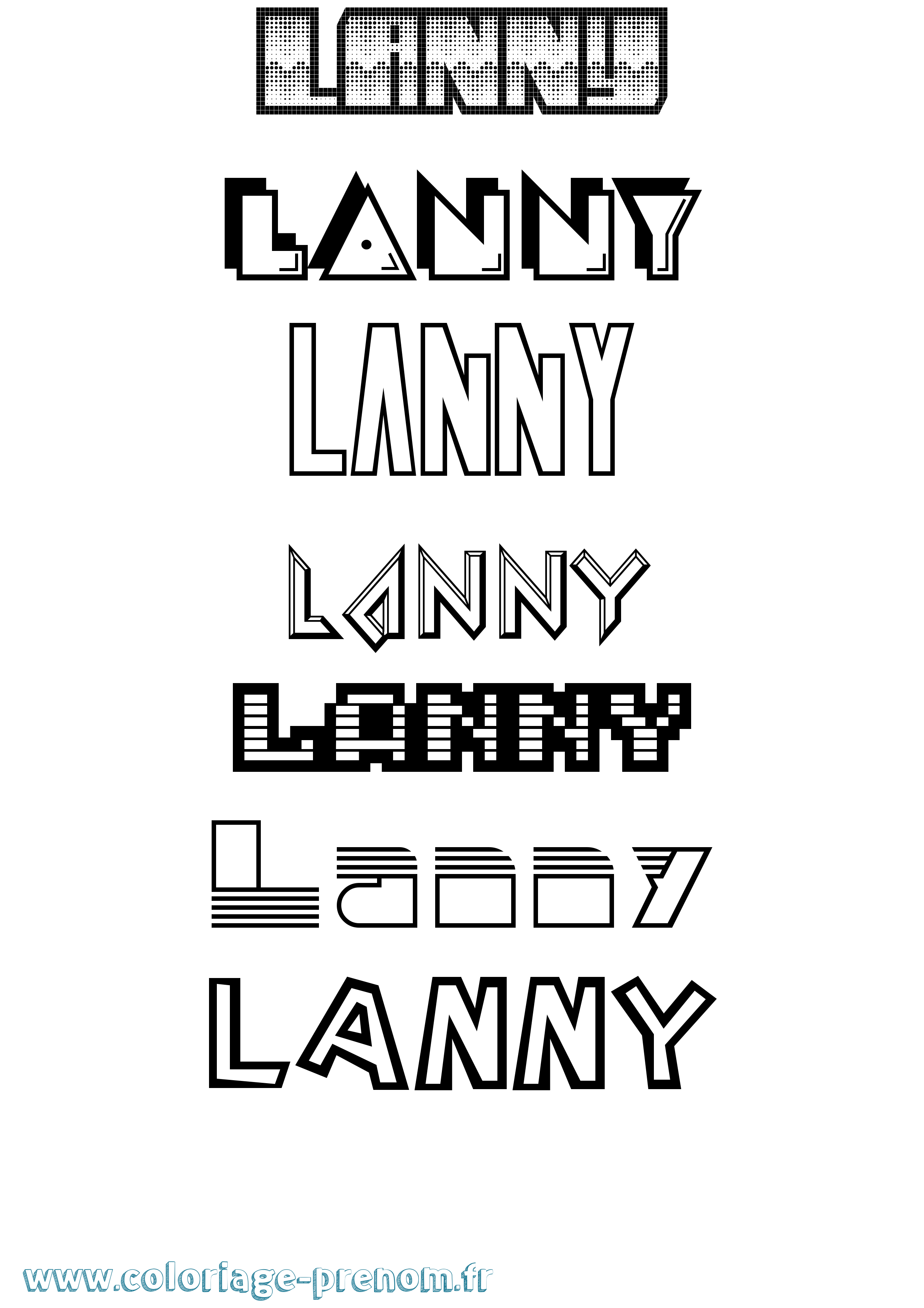 Coloriage Lanny Jeux Vidéos Coloriage prénom Lanny Jeux Vidéos