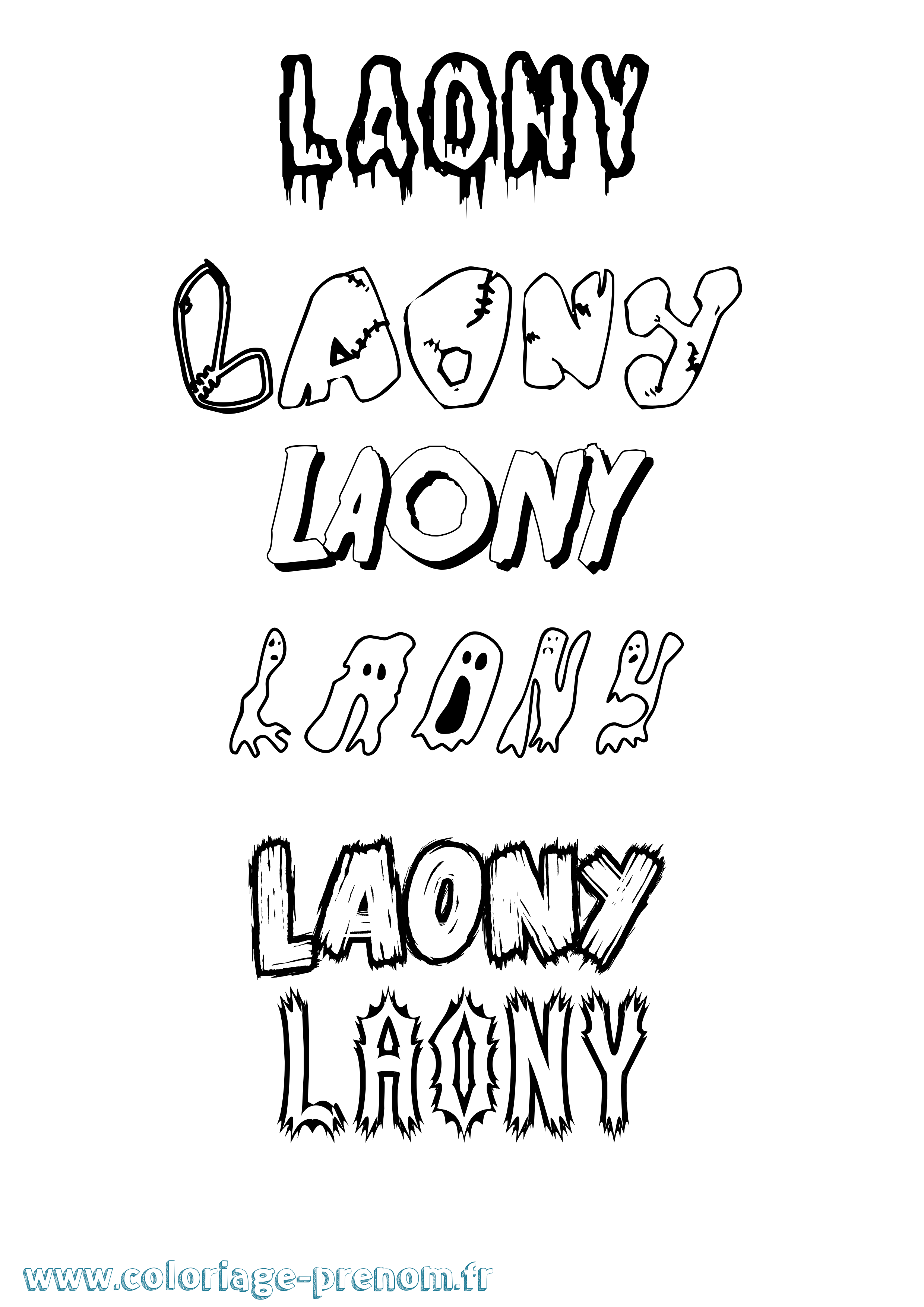 Coloriage Laony Frisson Coloriage prénom Laony Frisson