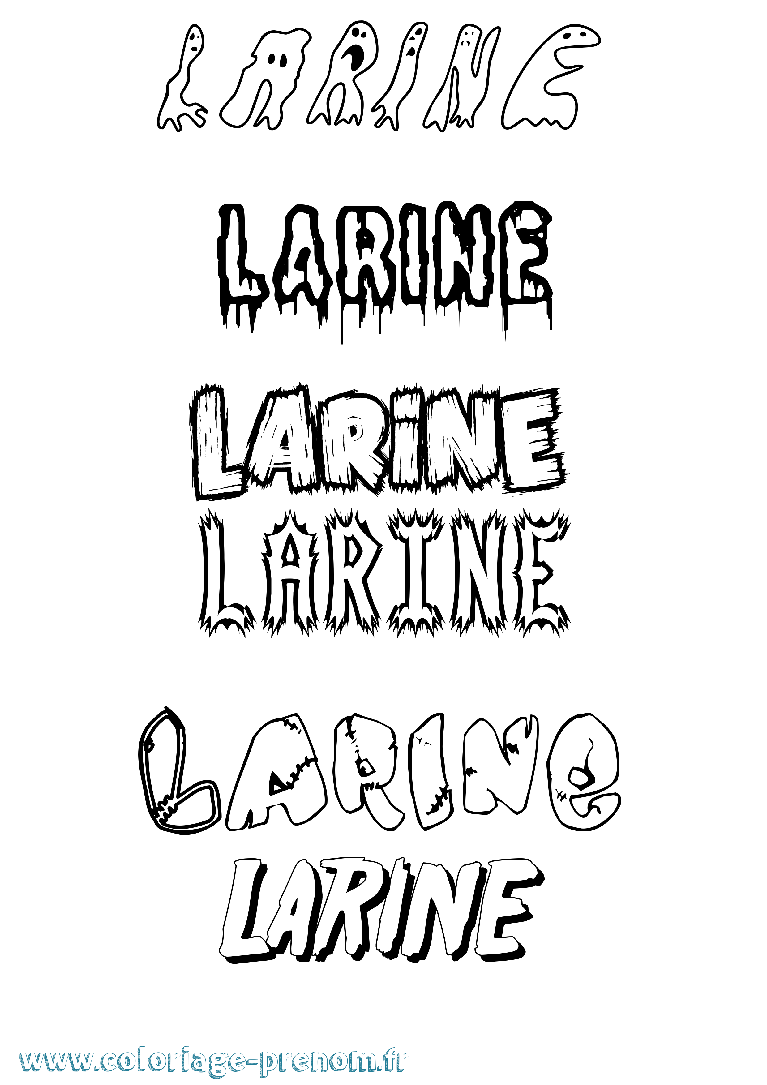 Coloriage prénom Larine Frisson