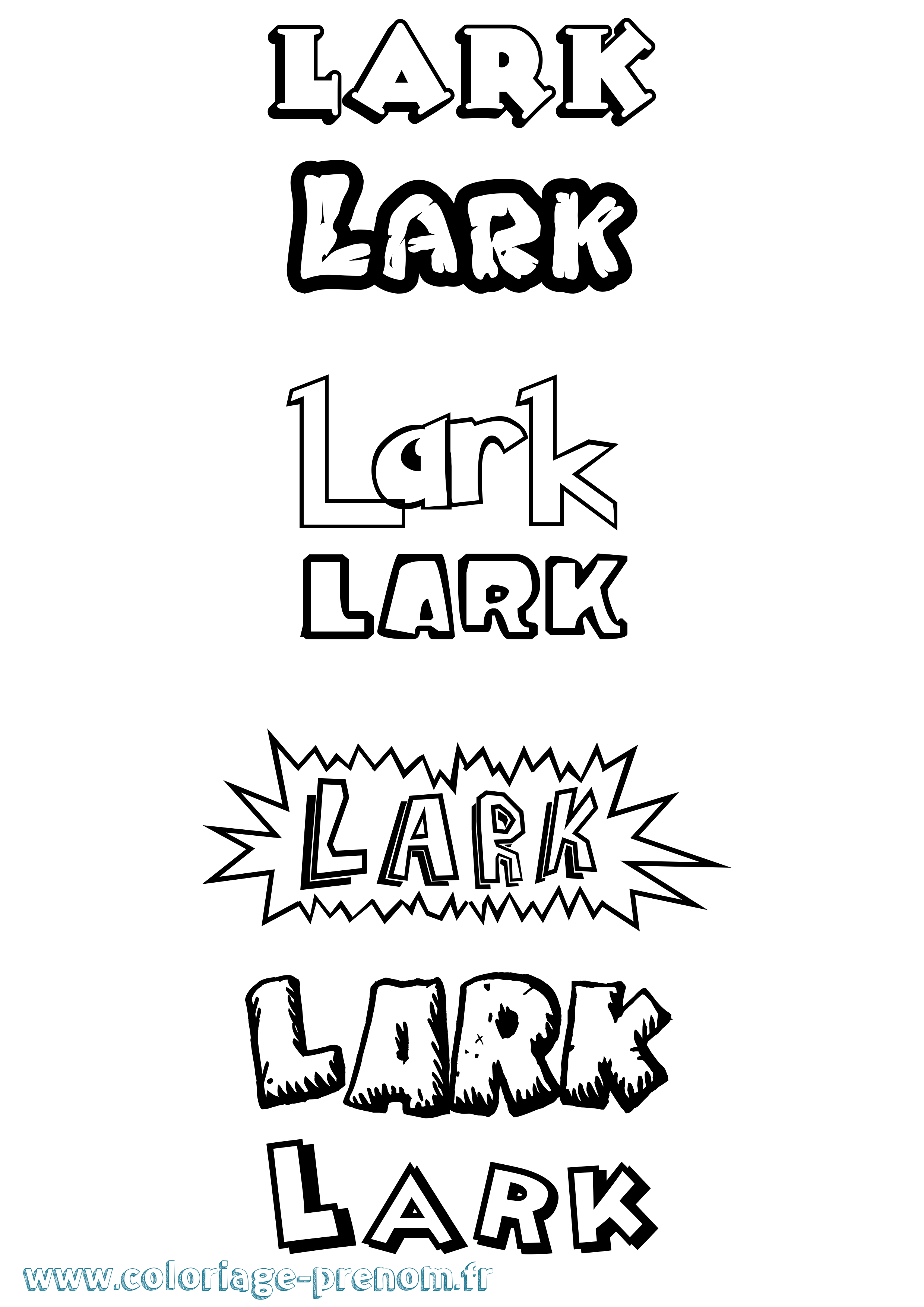 Coloriage prénom Lark Dessin Animé