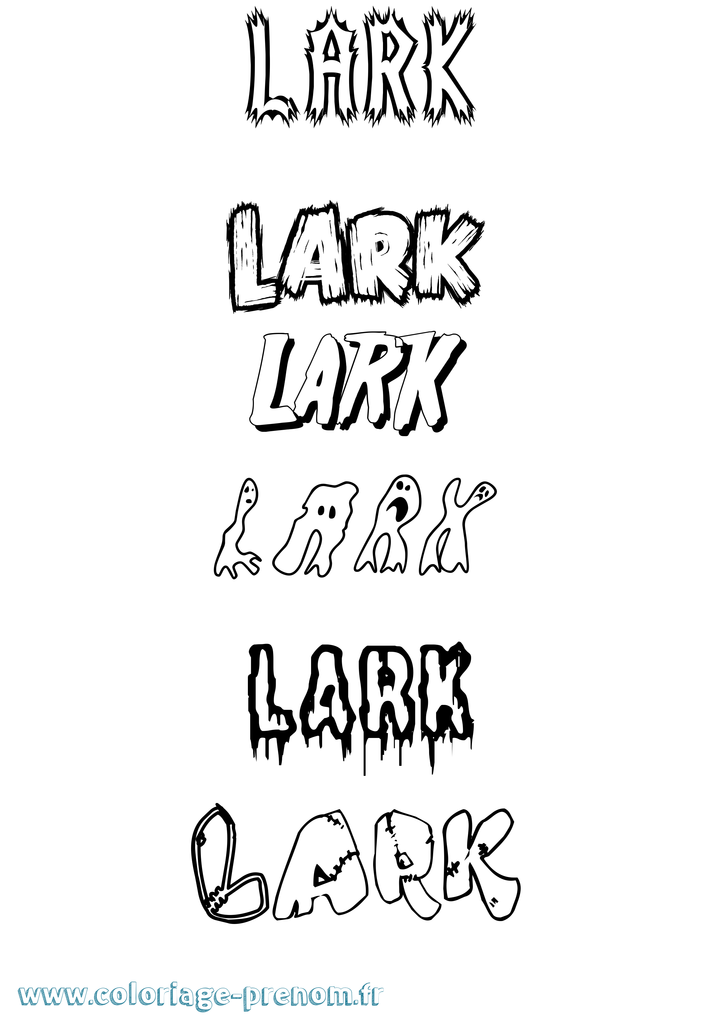 Coloriage prénom Lark Frisson