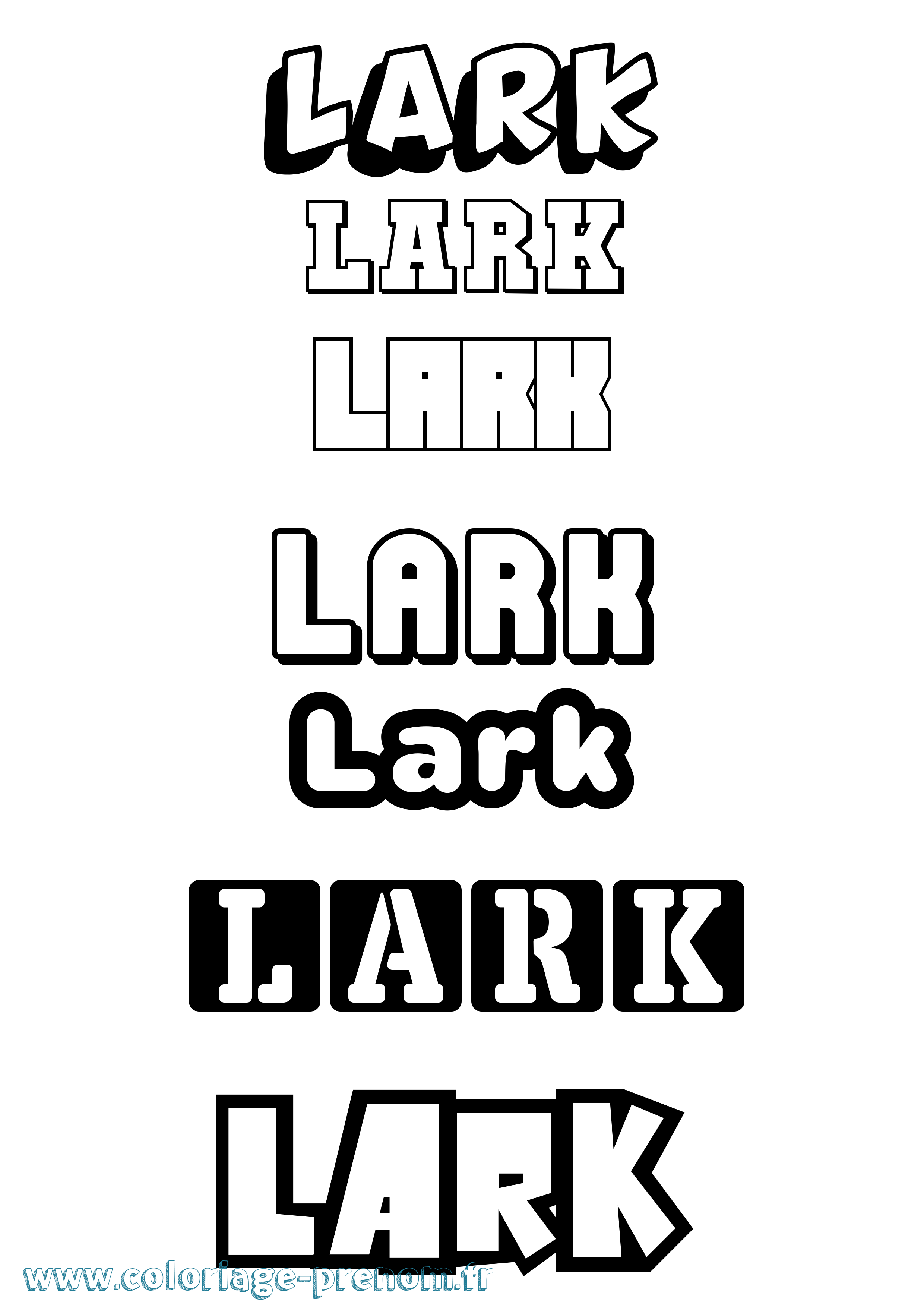 Coloriage prénom Lark Simple