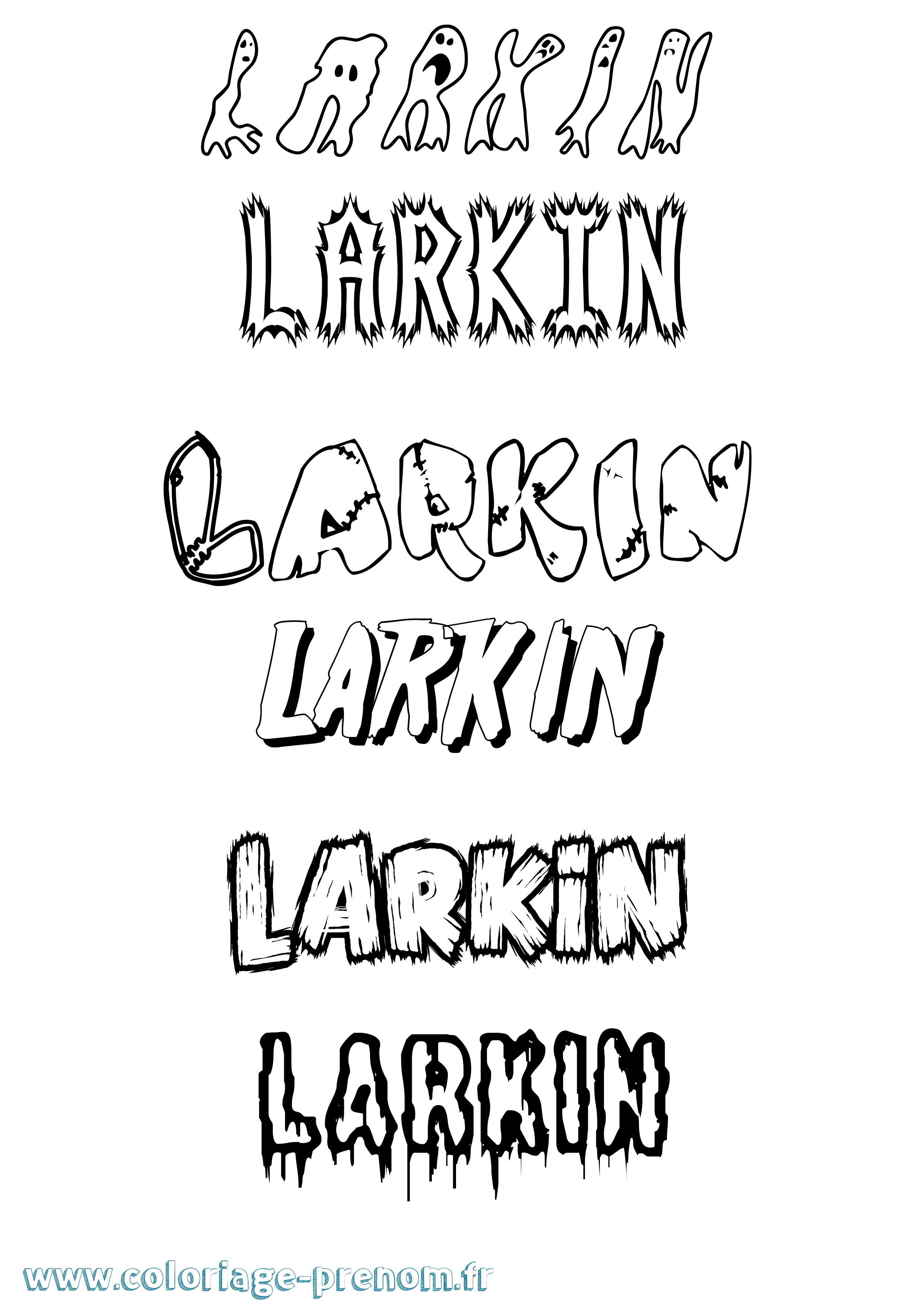 Coloriage prénom Larkin Frisson