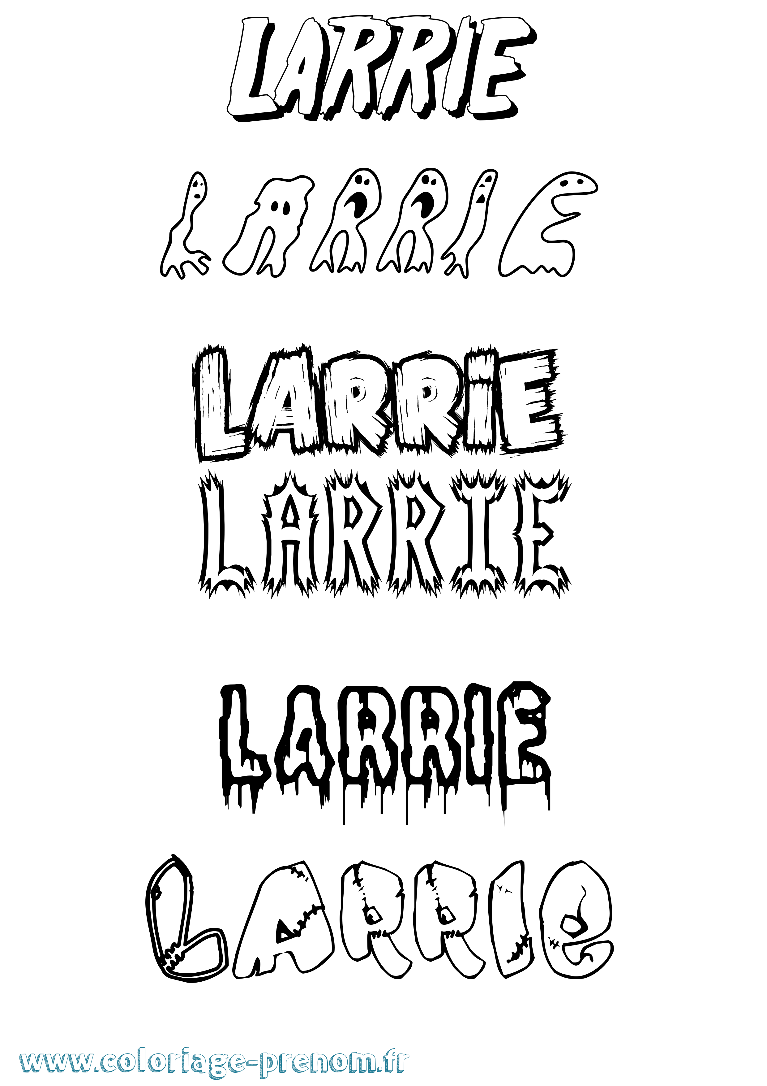 Coloriage prénom Larrie Frisson