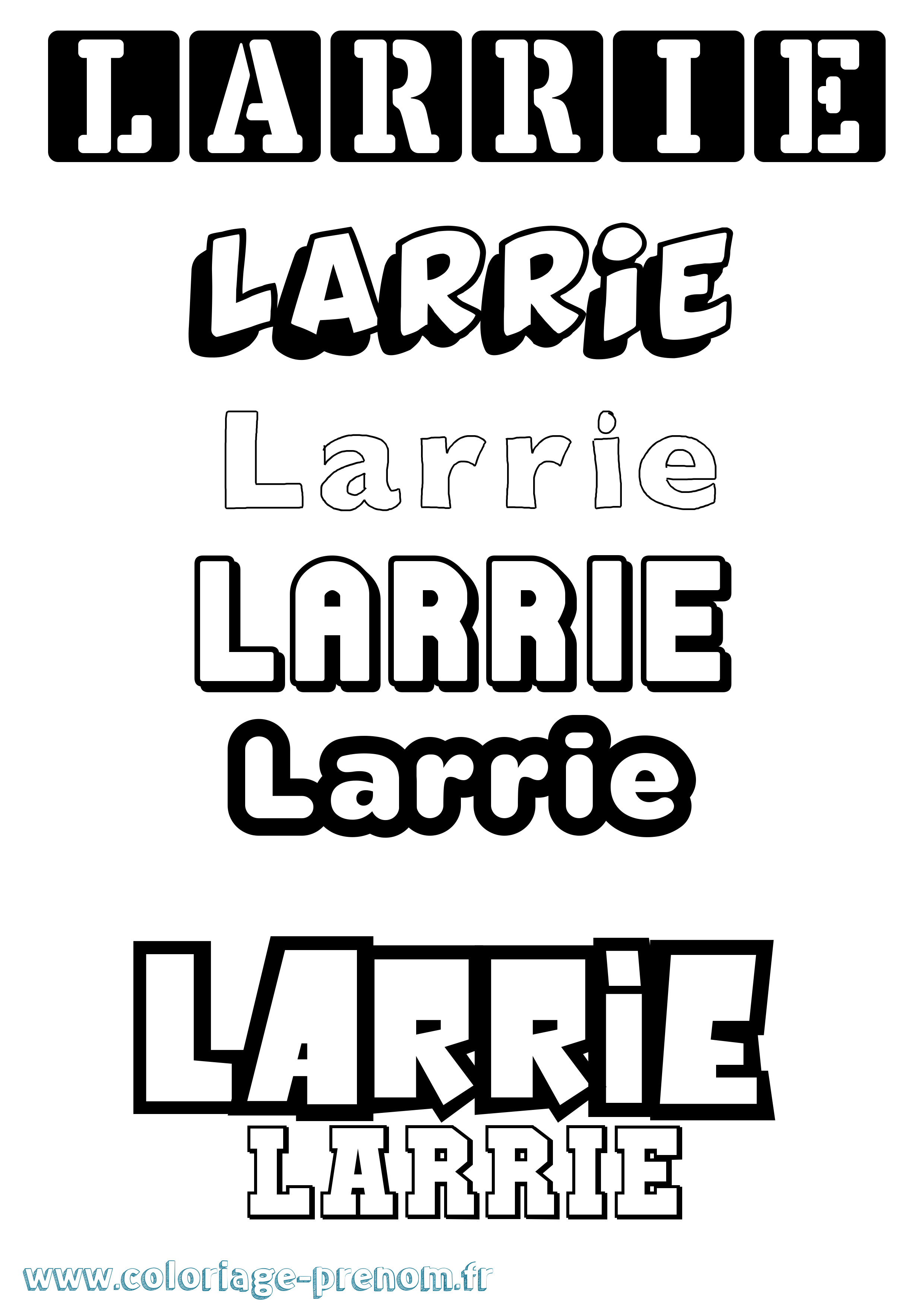 Coloriage Larrie Simple Coloriage prénom Larrie Simple