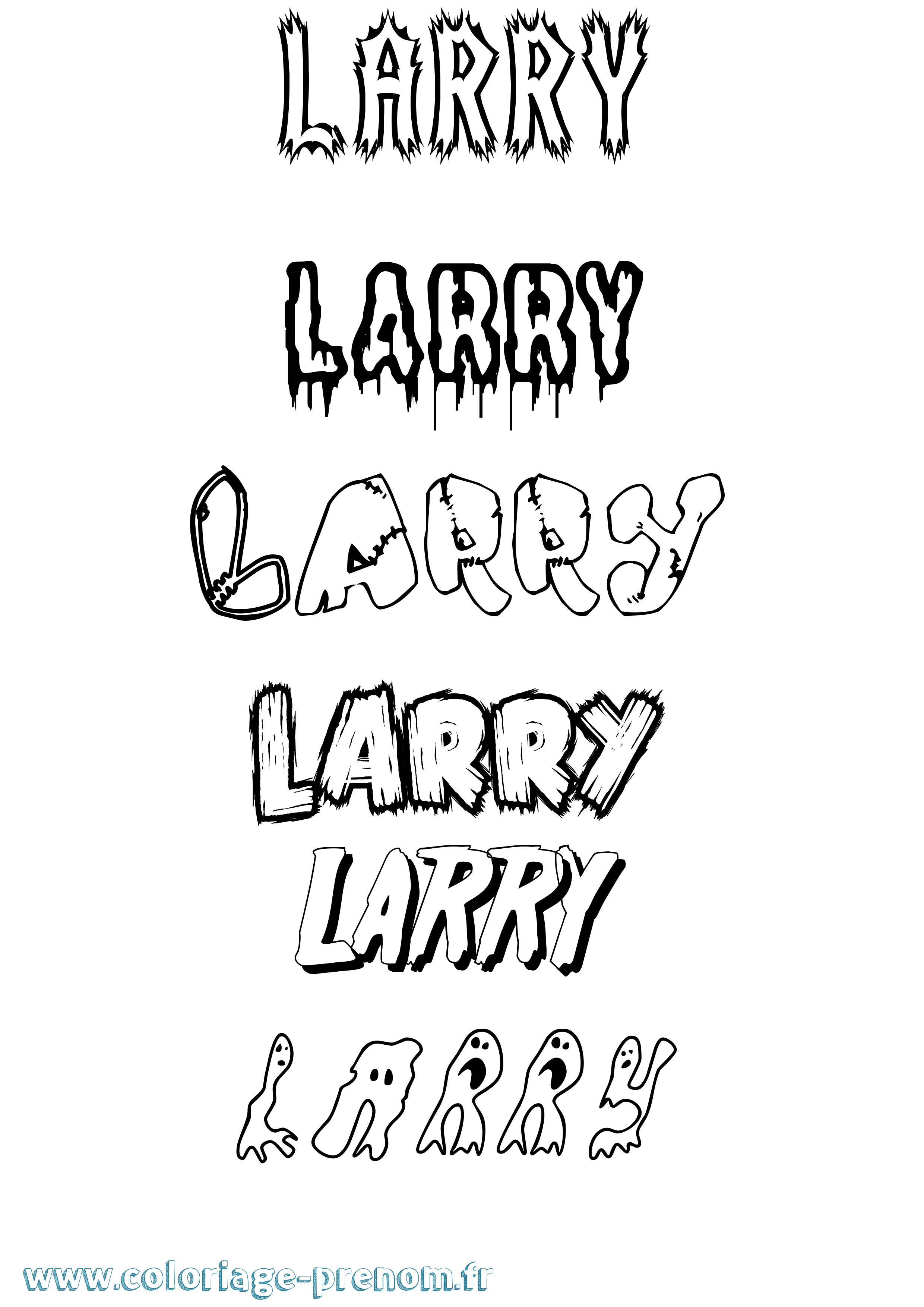 Coloriage prénom Larry Frisson