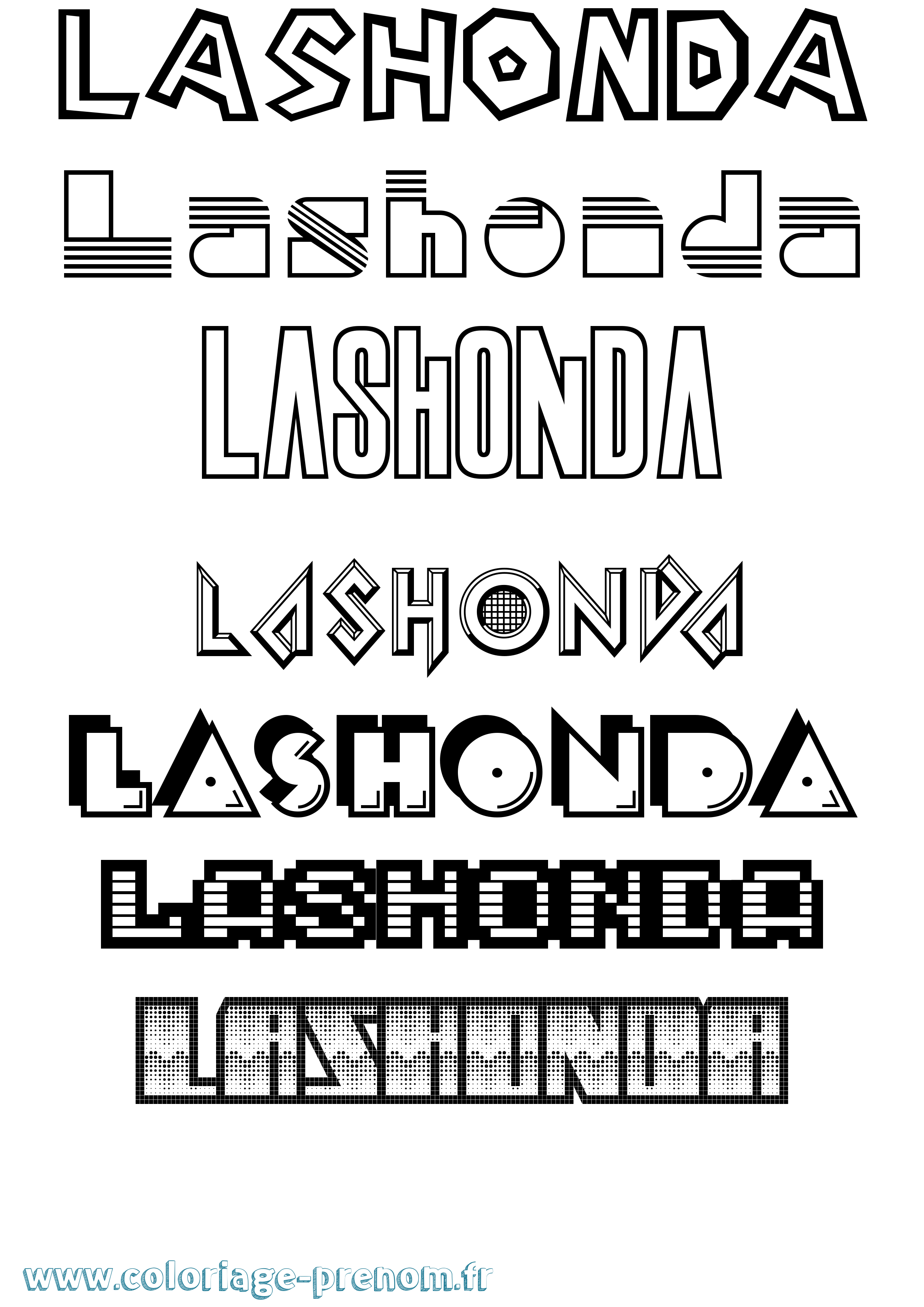 Coloriage Lashonda Jeux Vidéos Coloriage prénom Lashonda Jeux Vidéos