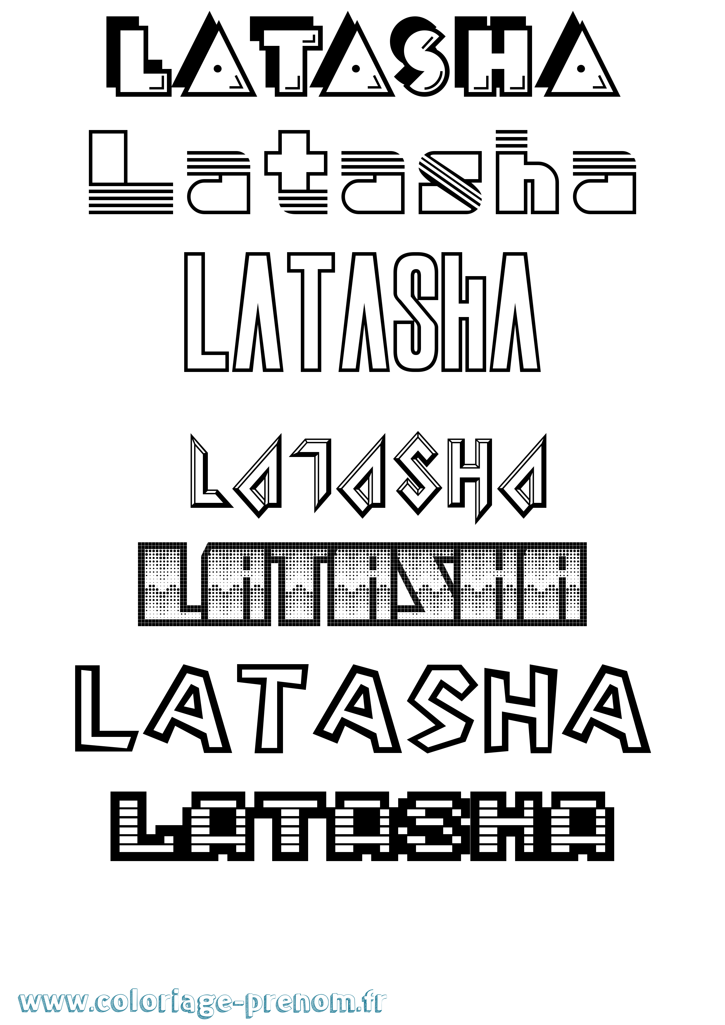 Coloriage Latasha Jeux Vidéos Coloriage prénom Latasha Jeux Vidéos