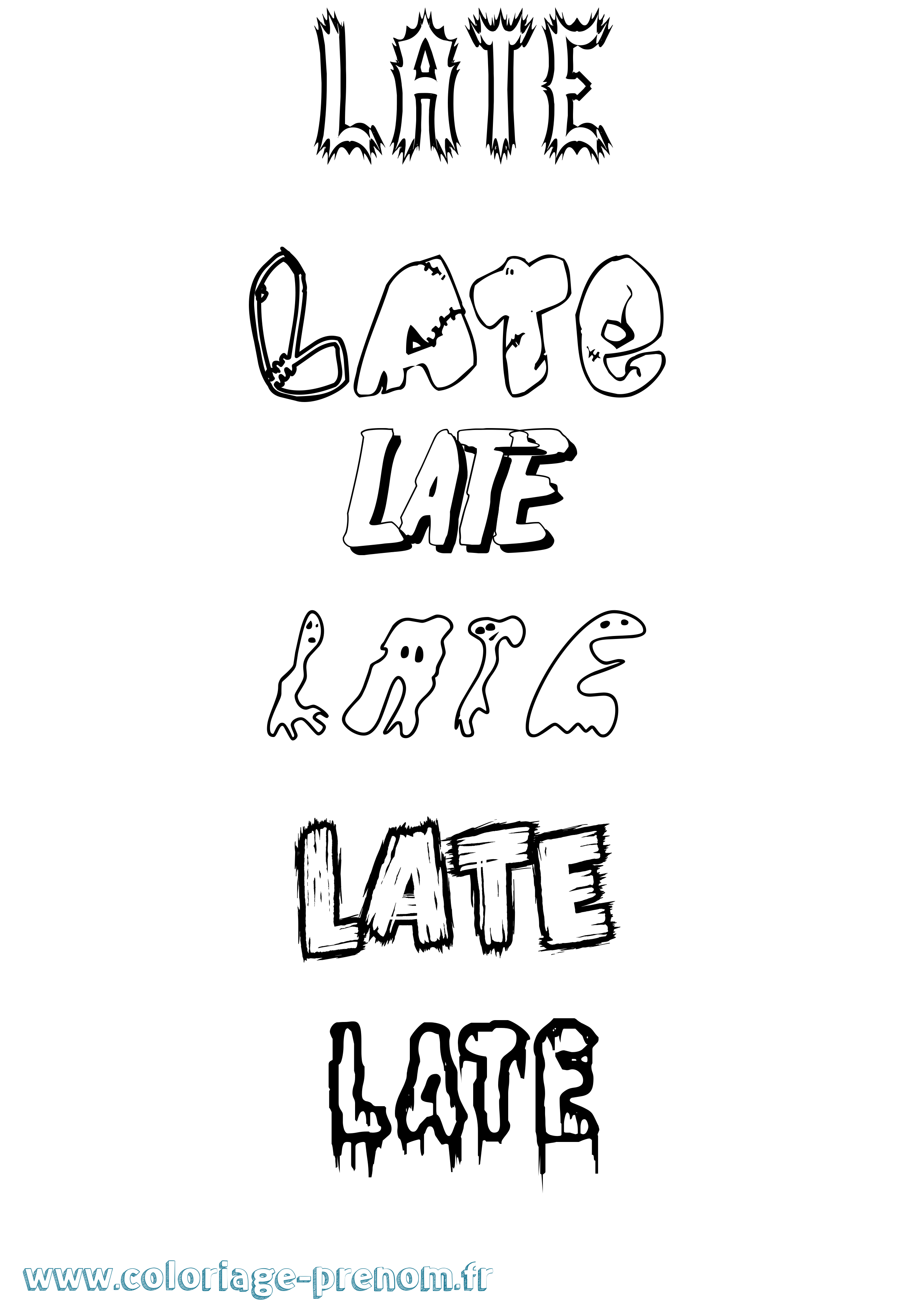 Coloriage Late Frisson Coloriage prénom Late Frisson