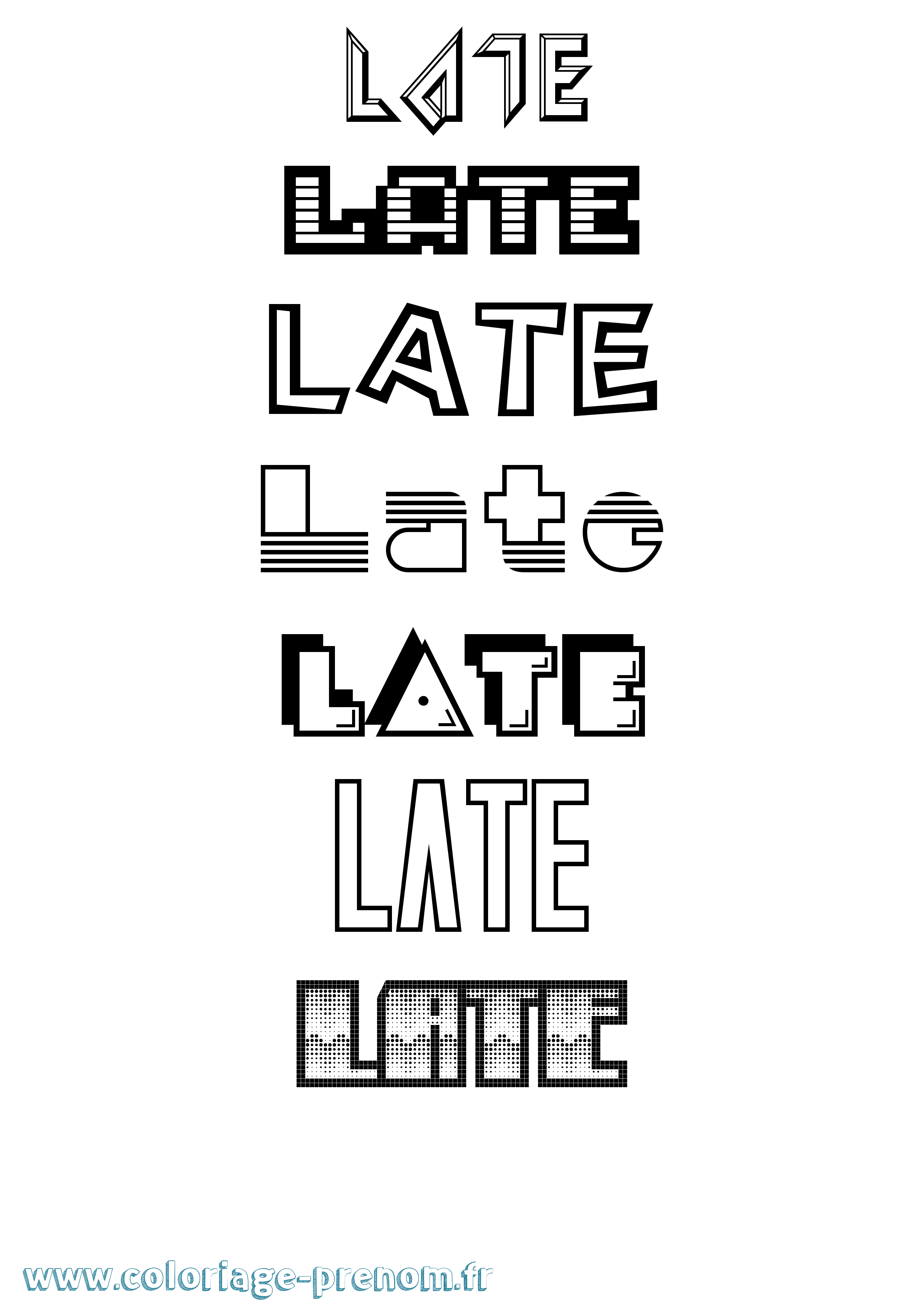 Coloriage Late Jeux Vidéos Coloriage prénom Late Jeux Vidéos