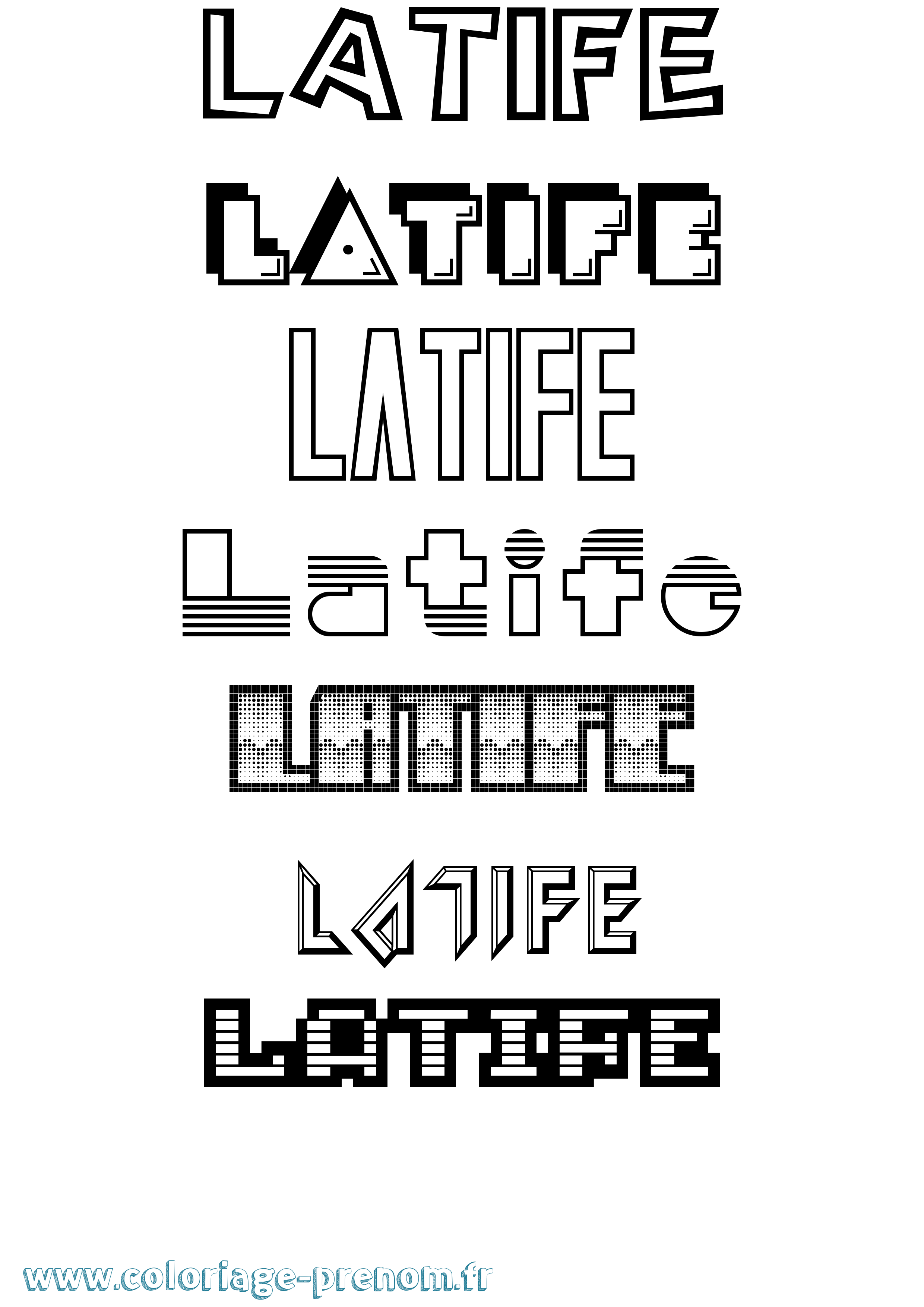 Coloriage Latife Jeux Vidéos Coloriage prénom Latife Jeux Vidéos