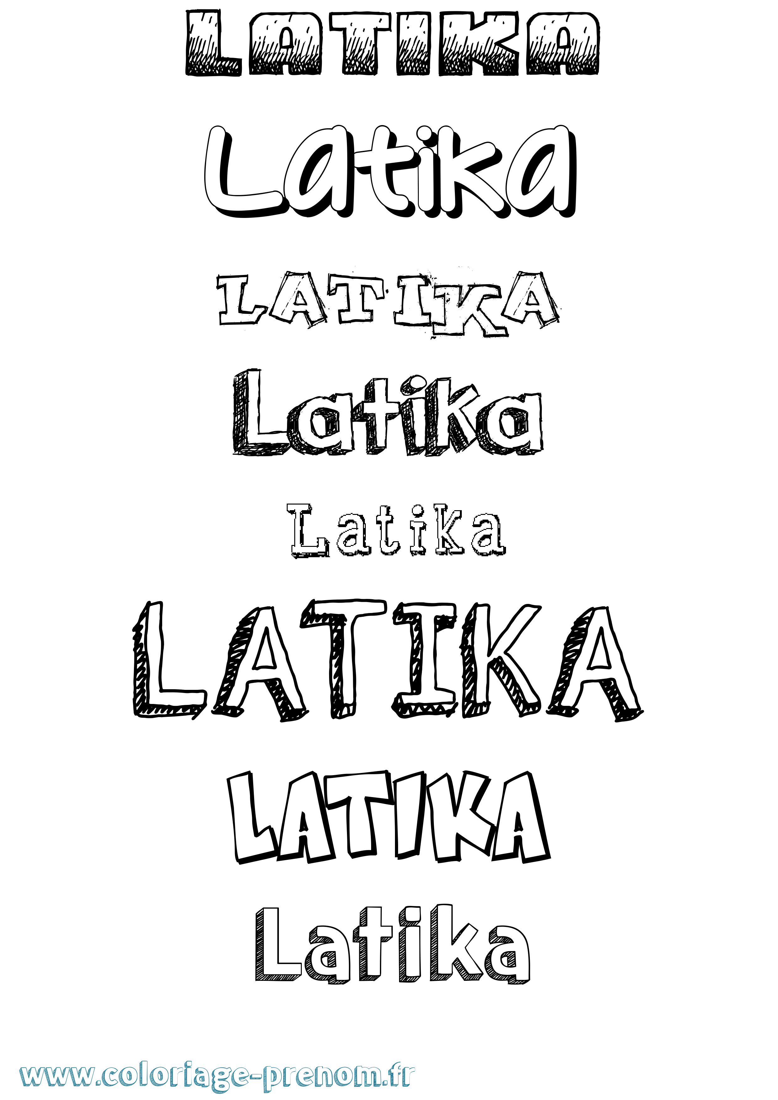 Coloriage Latika Dessiné Coloriage prénom Latika Dessiné