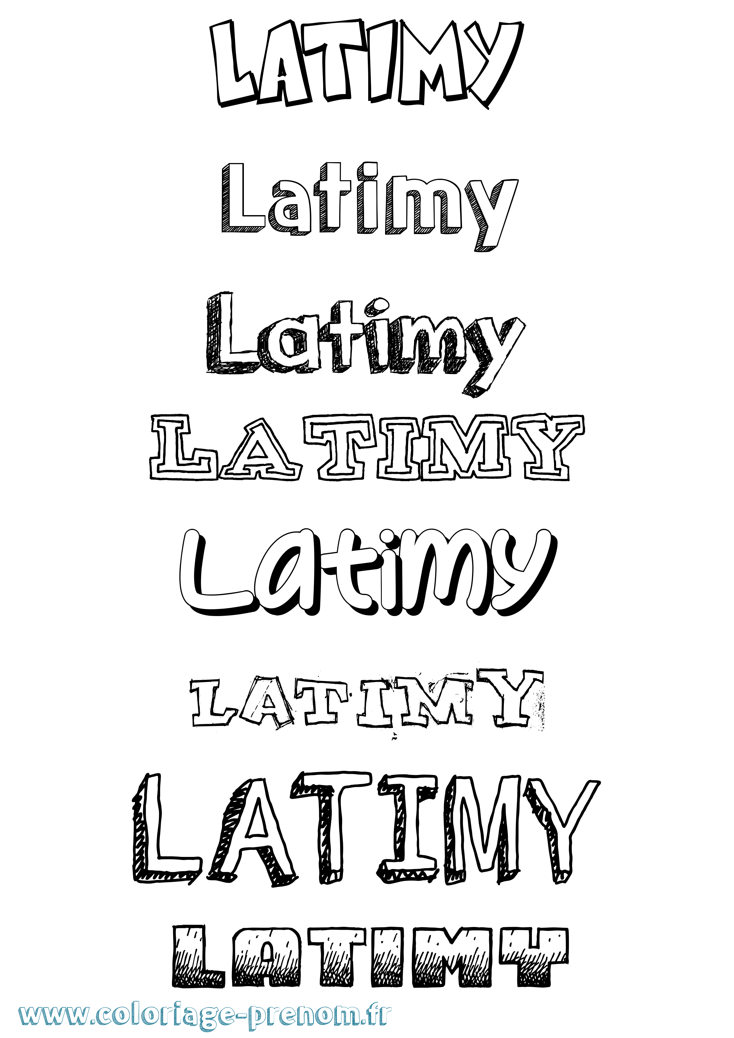 Coloriage prénom Latimy Dessiné