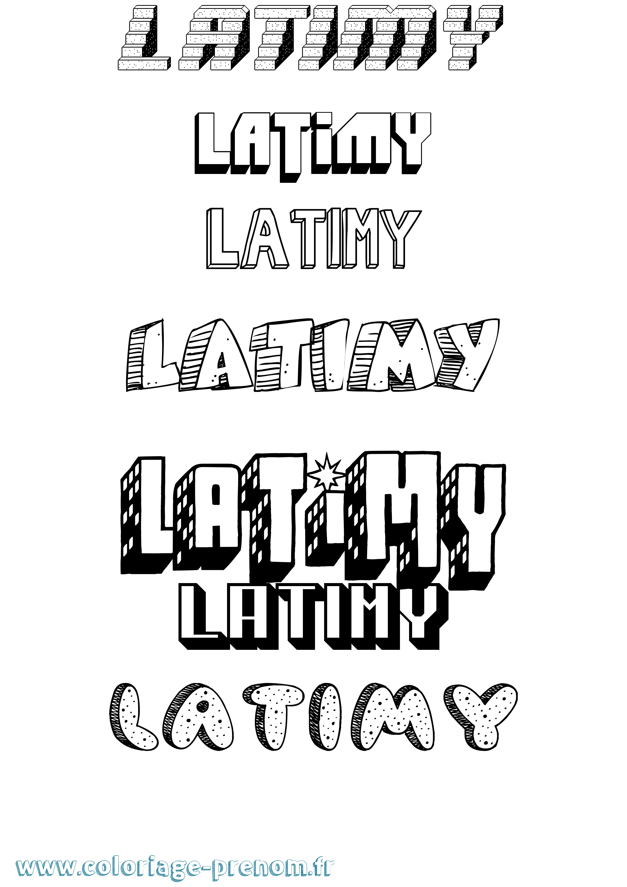 Coloriage prénom Latimy Effet 3D