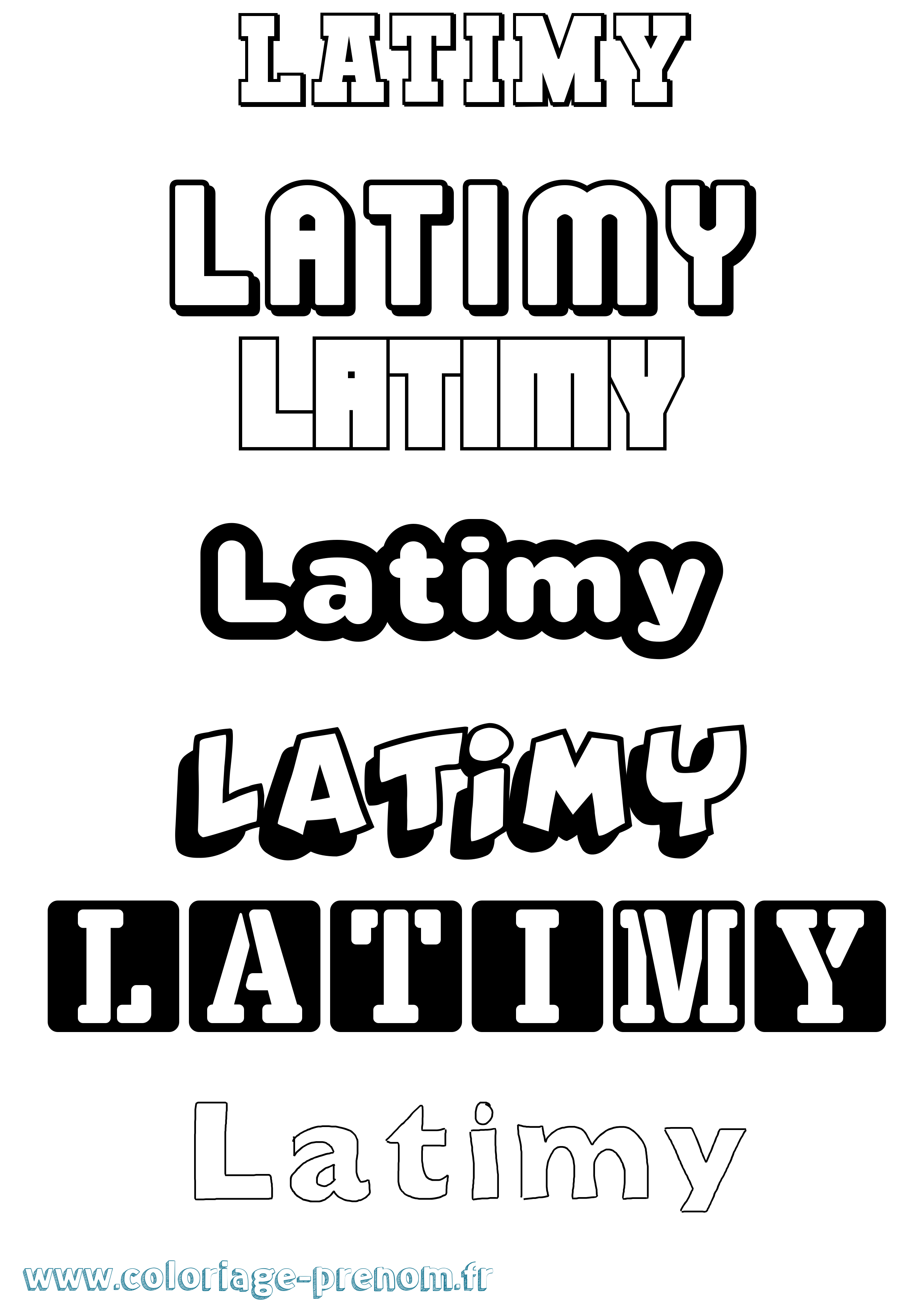 Coloriage prénom Latimy Simple