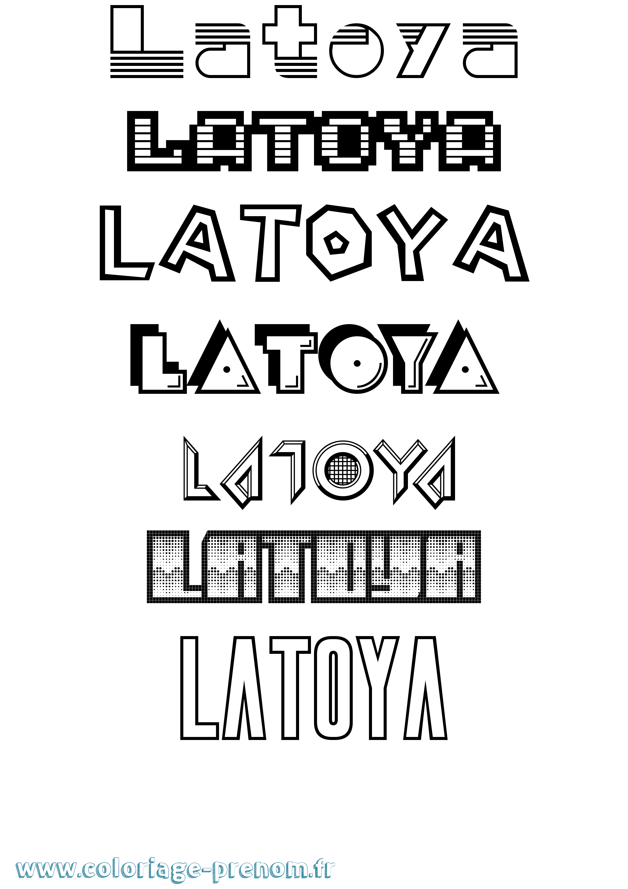 Coloriage Latoya Jeux Vidéos Coloriage prénom Latoya Jeux Vidéos