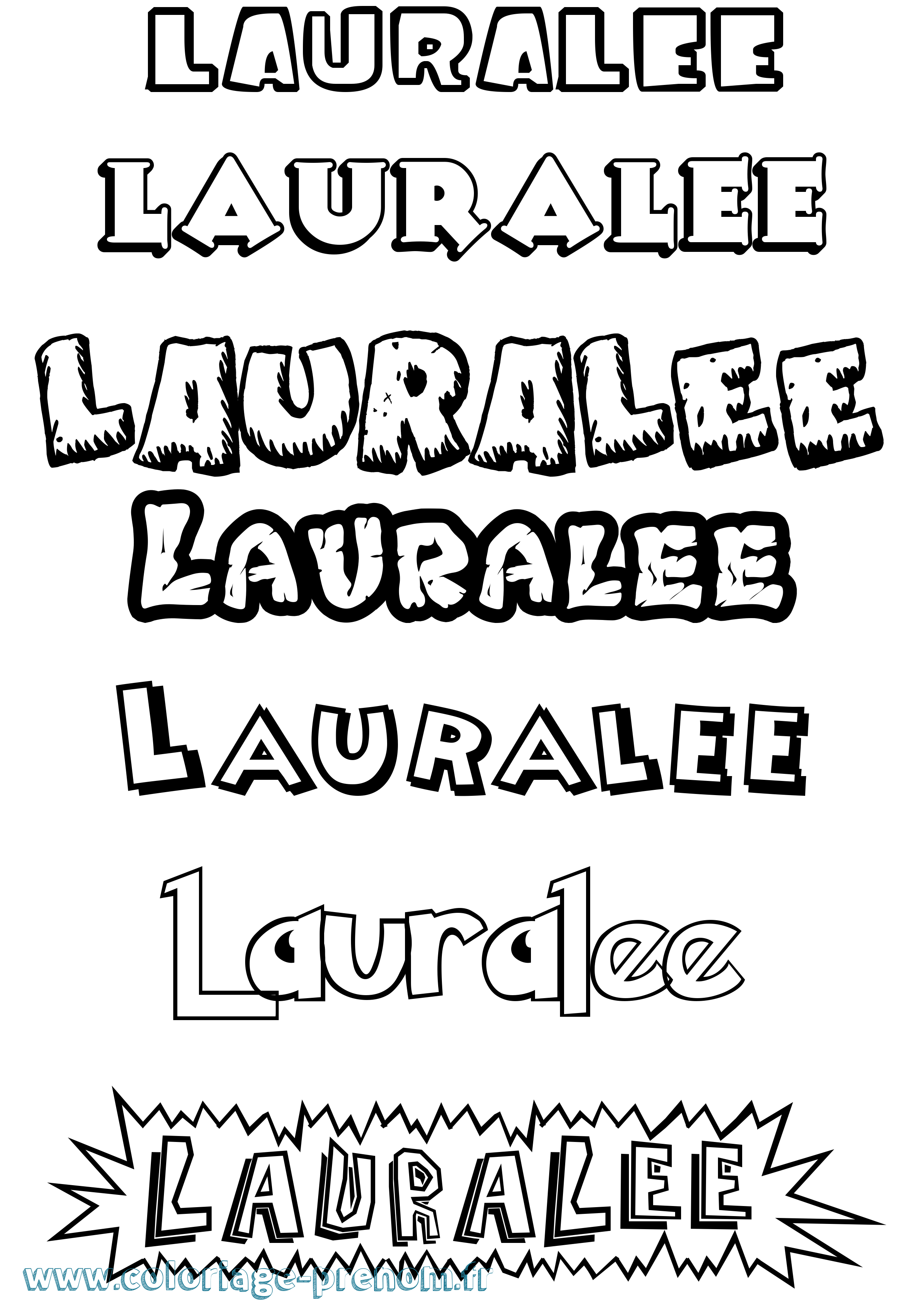 Coloriage prénom Lauralee Dessin Animé