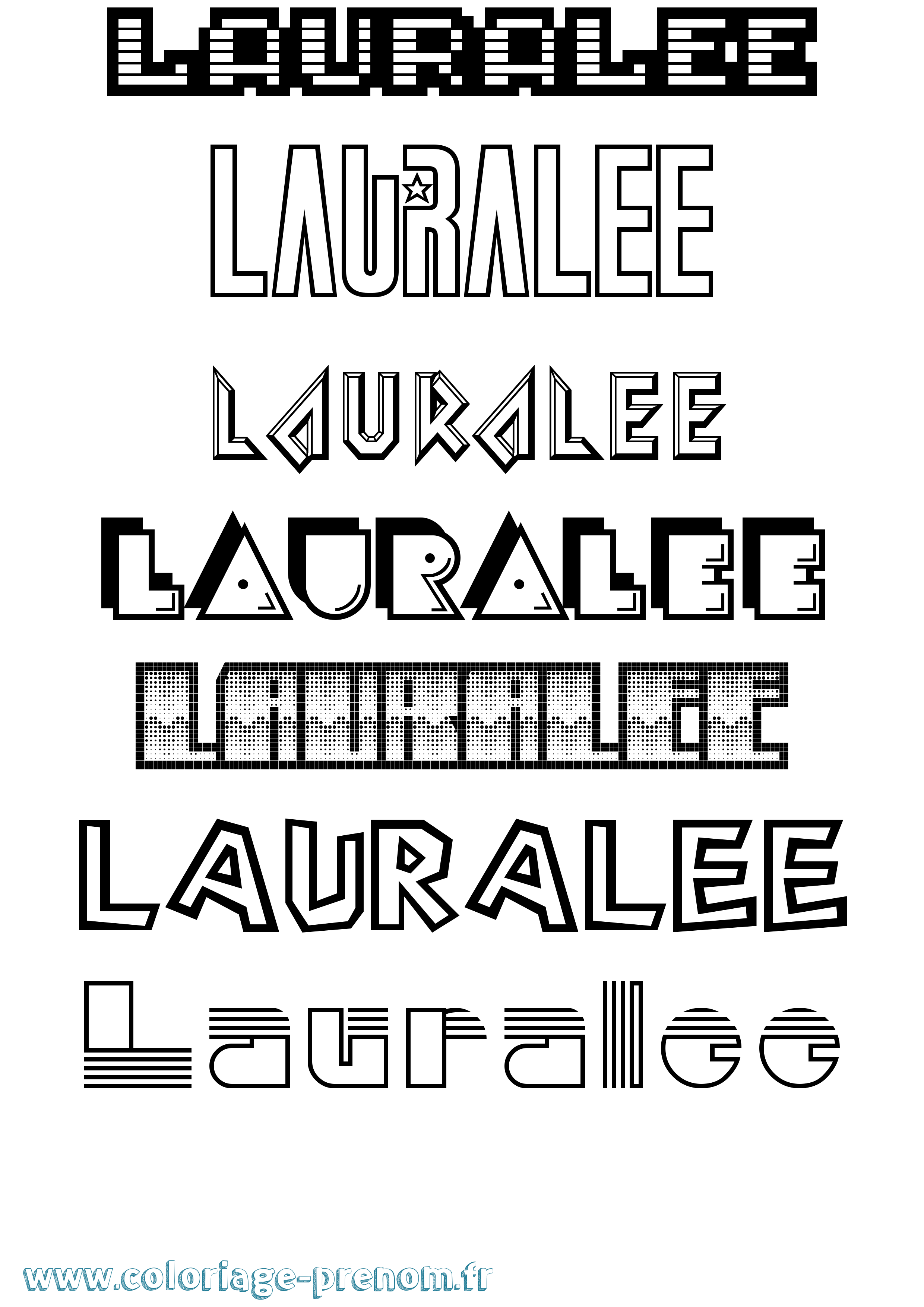 Coloriage prénom Lauralee Jeux Vidéos